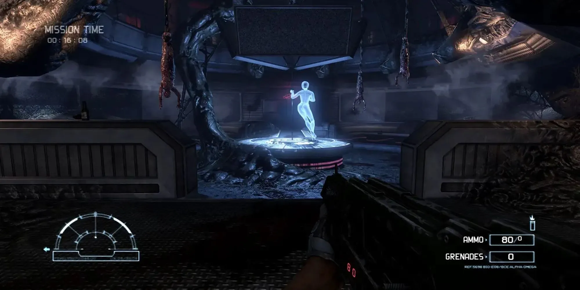 Hình ảnh game Aliens vs Predator (2010) trên PS3, cho phép chọn 3 phe phái Human, Alien, Predator