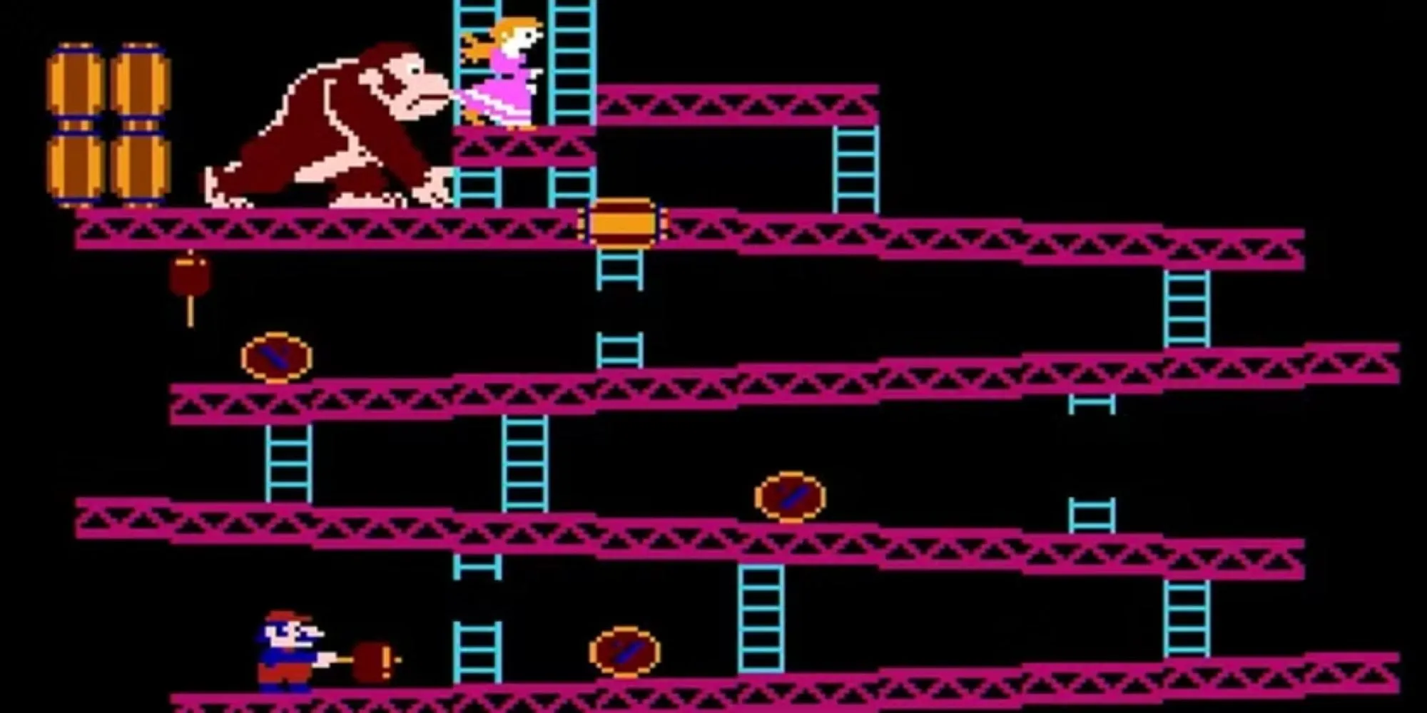 Hình ảnh game Donkey Kong trên máy arcade cổ điển