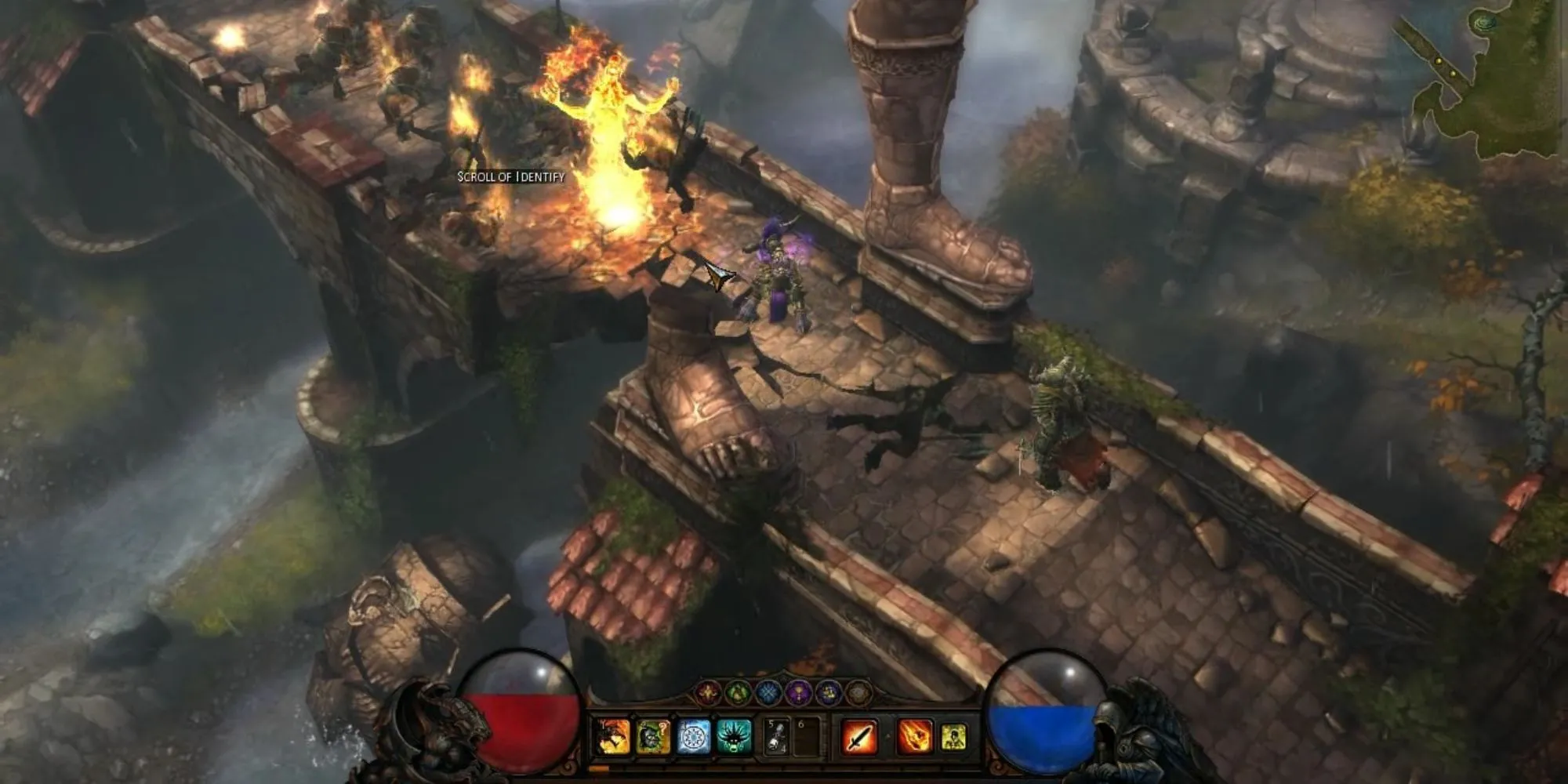 Hình ảnh gameplay của Diablo 3 với các nhân vật chiến đấu