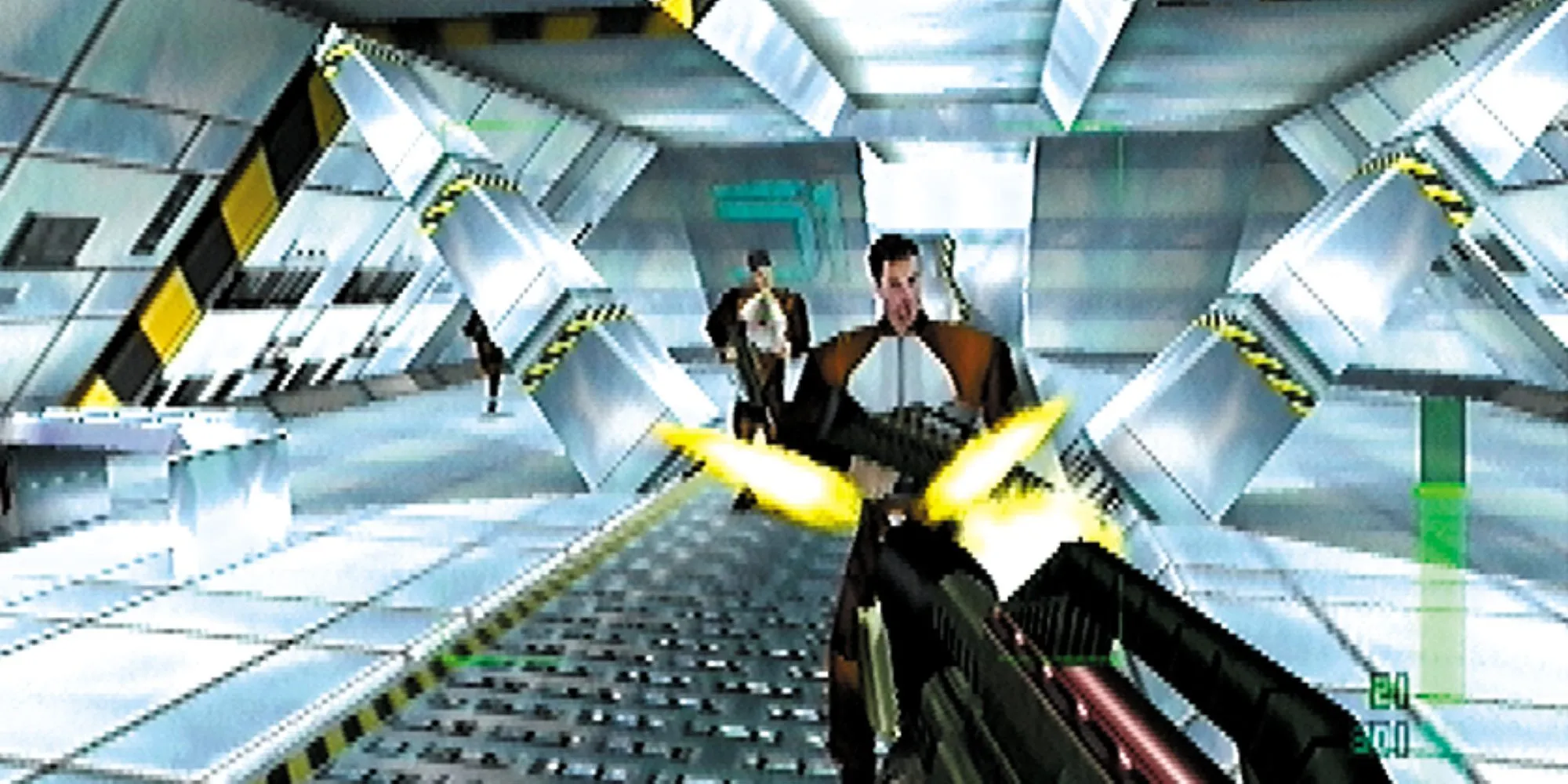 Hình ảnh gameplay của tựa game Perfect Dark trên hệ máy Nintendo 64.