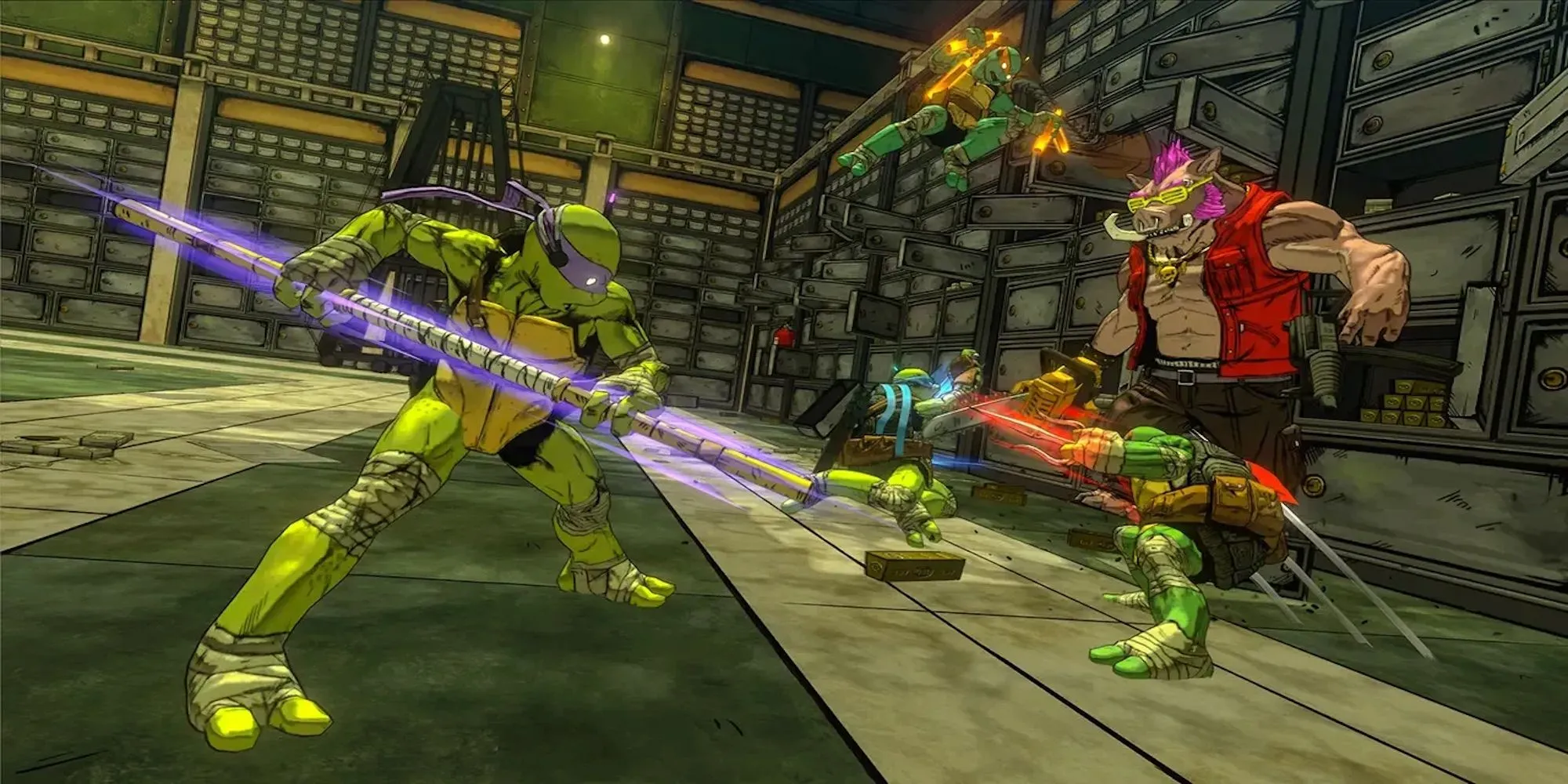 Hình ảnh gameplay game Teenage Mutant Ninja Turtles: Mutants in Manhattan đồ họa cel-shaded