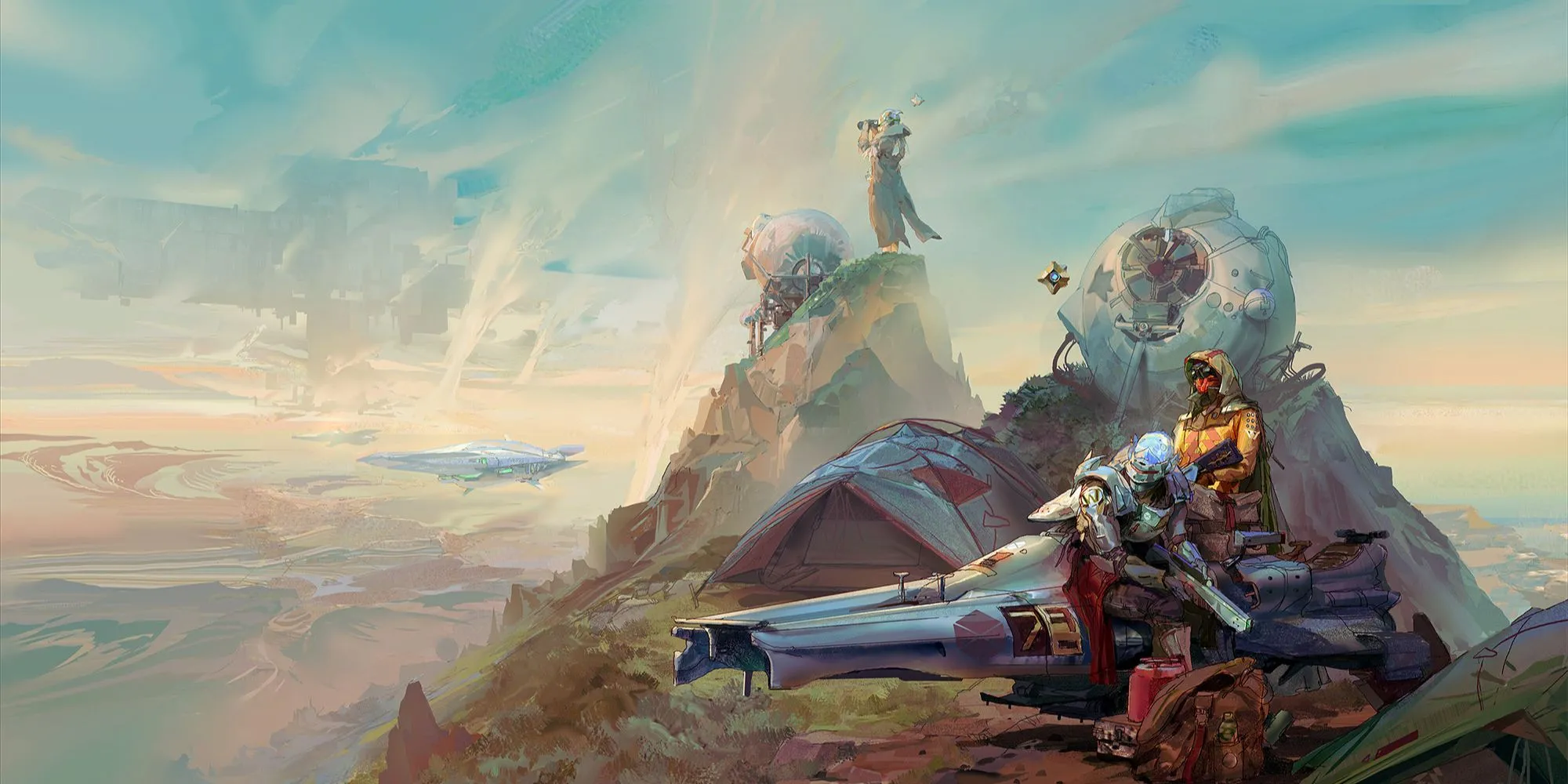 Hình ảnh một Vệ binh (Guardian) trong thế giới giả tưởng của Destiny 2