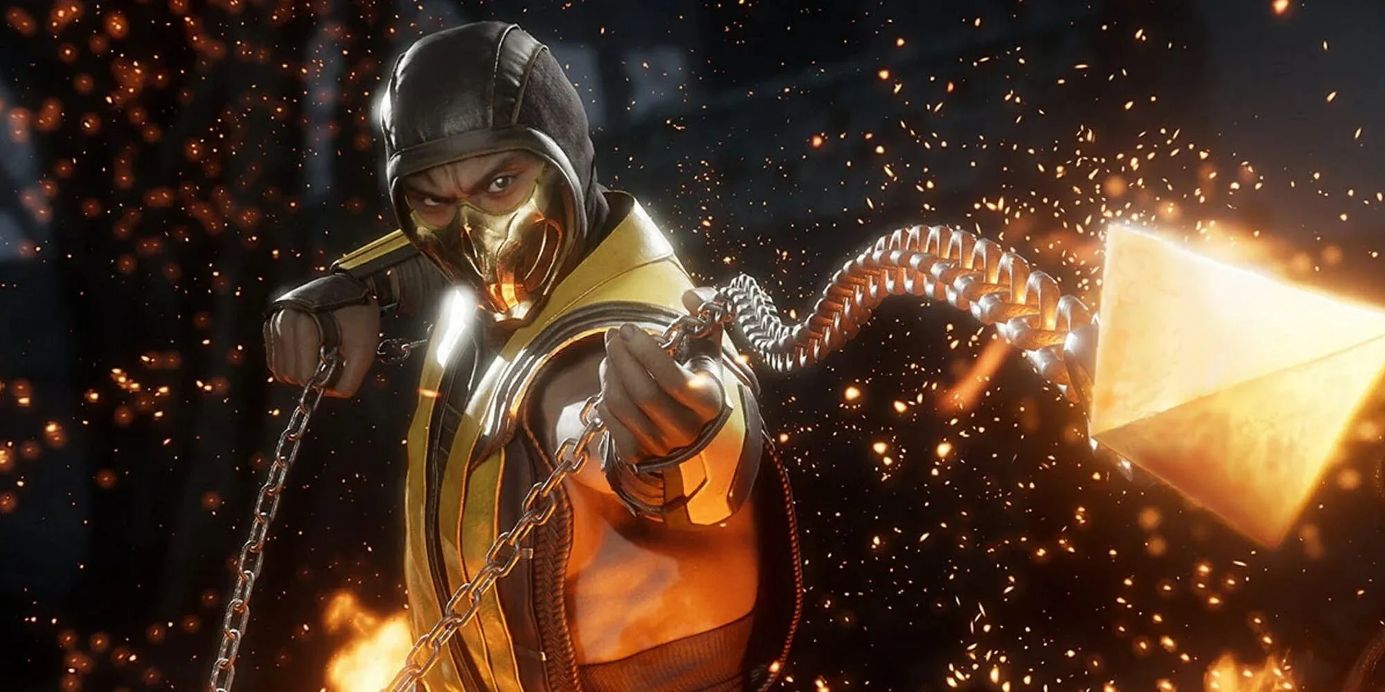Hình ảnh Scorpion từ Mortal Kombat 11, nhân vật biểu tượng của series