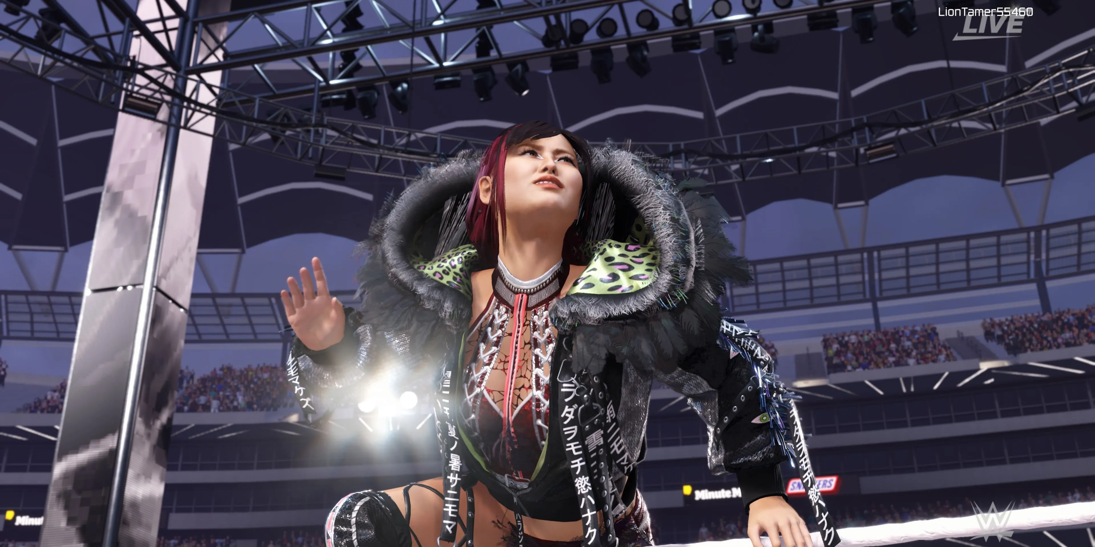 Iyo Sky thể hiện kỹ năng bay lượn trong WWE 2K25