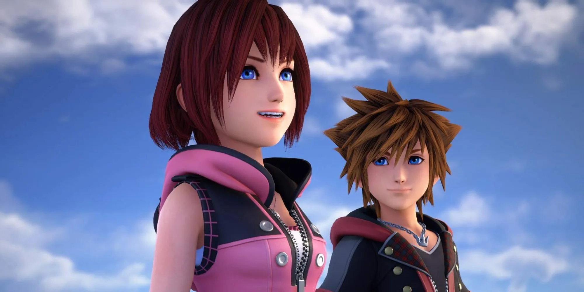 Kairi và Sora trong Kingdom Hearts 3, một khoảnh khắc thể hiện mối liên kết giữa các nhân vật trong vũ trụ phức tạp này.