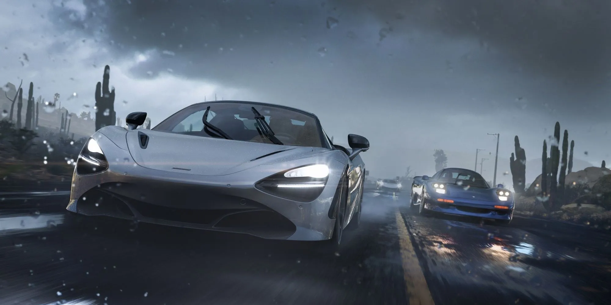 Khung cảnh bão cát hùng vĩ trong game Forza Horizon 5