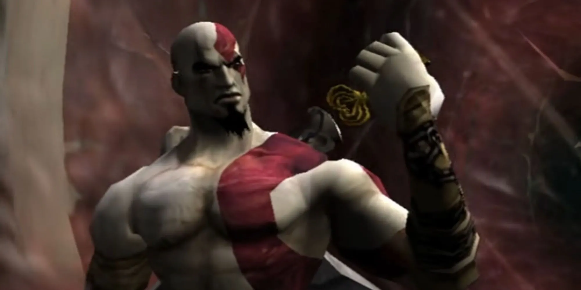 Kratos và Blades of Chaos trong God of War 2005 trên PS2