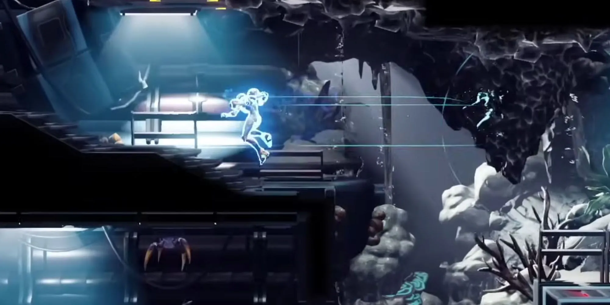 Kỹ năng Flash Shift giúp Samus lướt nhanh trong Metroid Dread