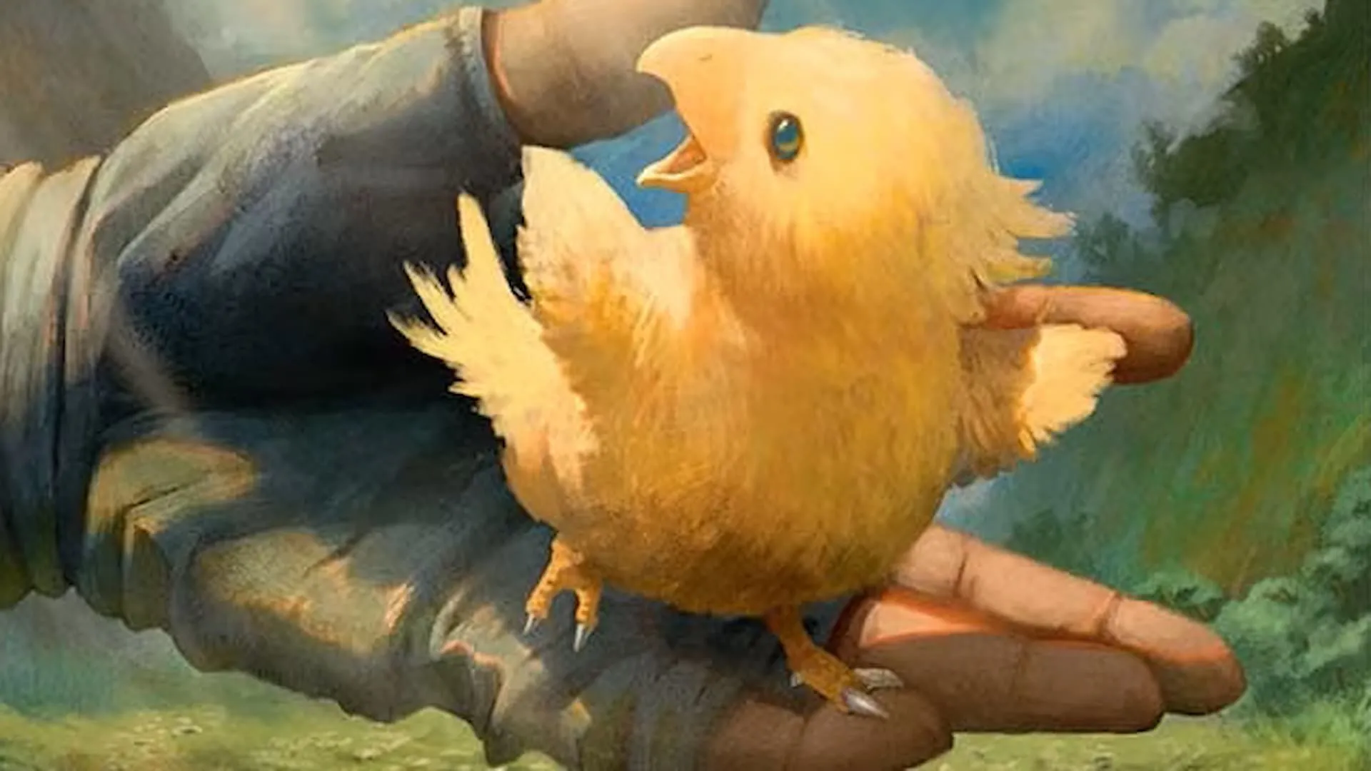 Lá bài Magic The Gathering crossover Final Fantasy có hình Chocobo