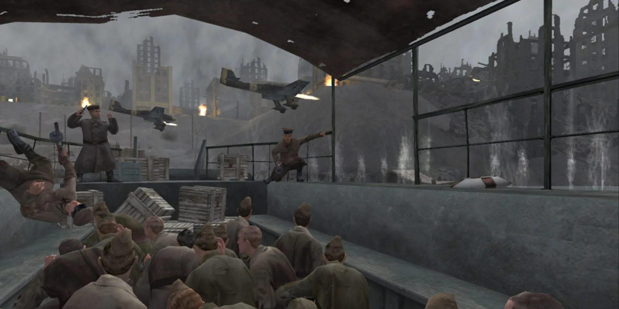 Lính Mỹ trong một phân cảnh của Call of Duty phiên bản gốc (2003).