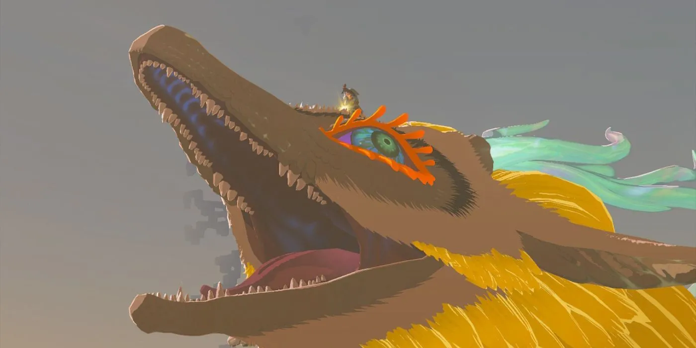 Link bay cùng Rồng Ánh Sáng trong The Legend of Zelda Tears of the Kingdom, hé lộ thân phận thực sự của Zelda