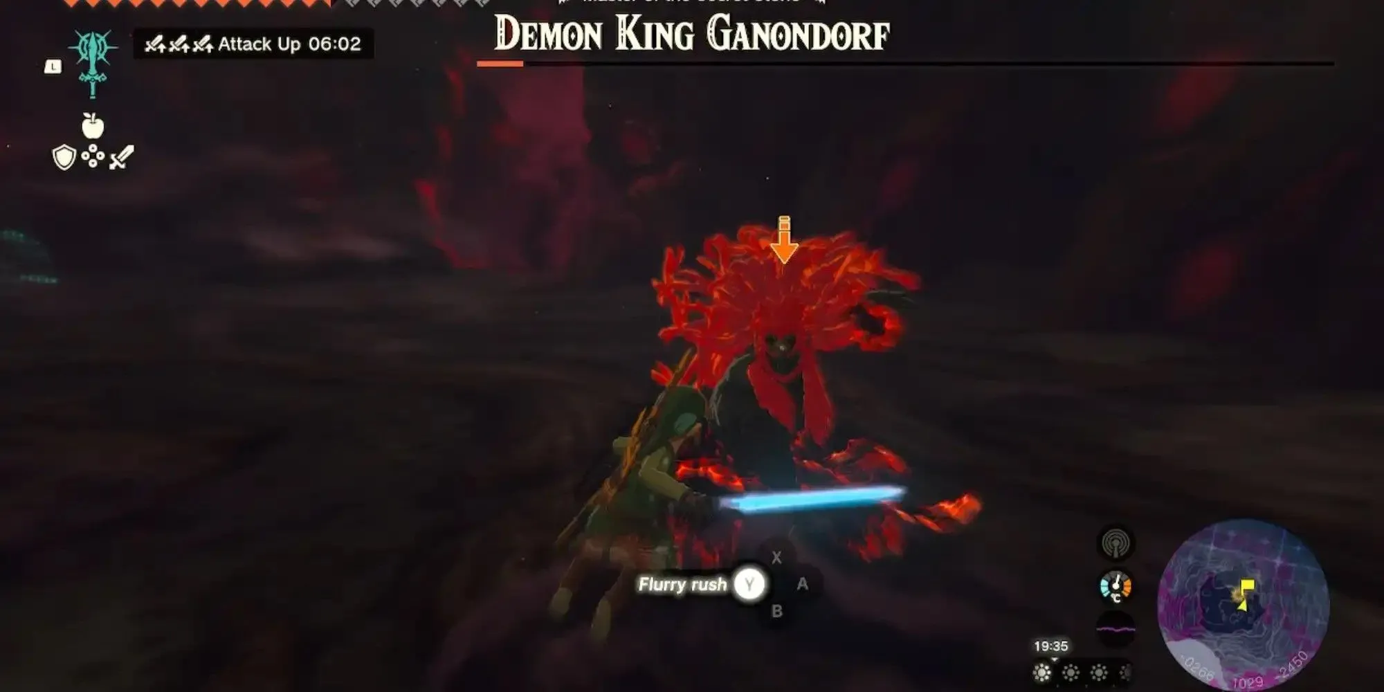 Link chiến đấu với Ganondorf trong Zelda Tears of the Kingdom, một trận đấu trùm cuối nhiều giai đoạn cực kỳ thử thách nếu không có sự chuẩn bị.