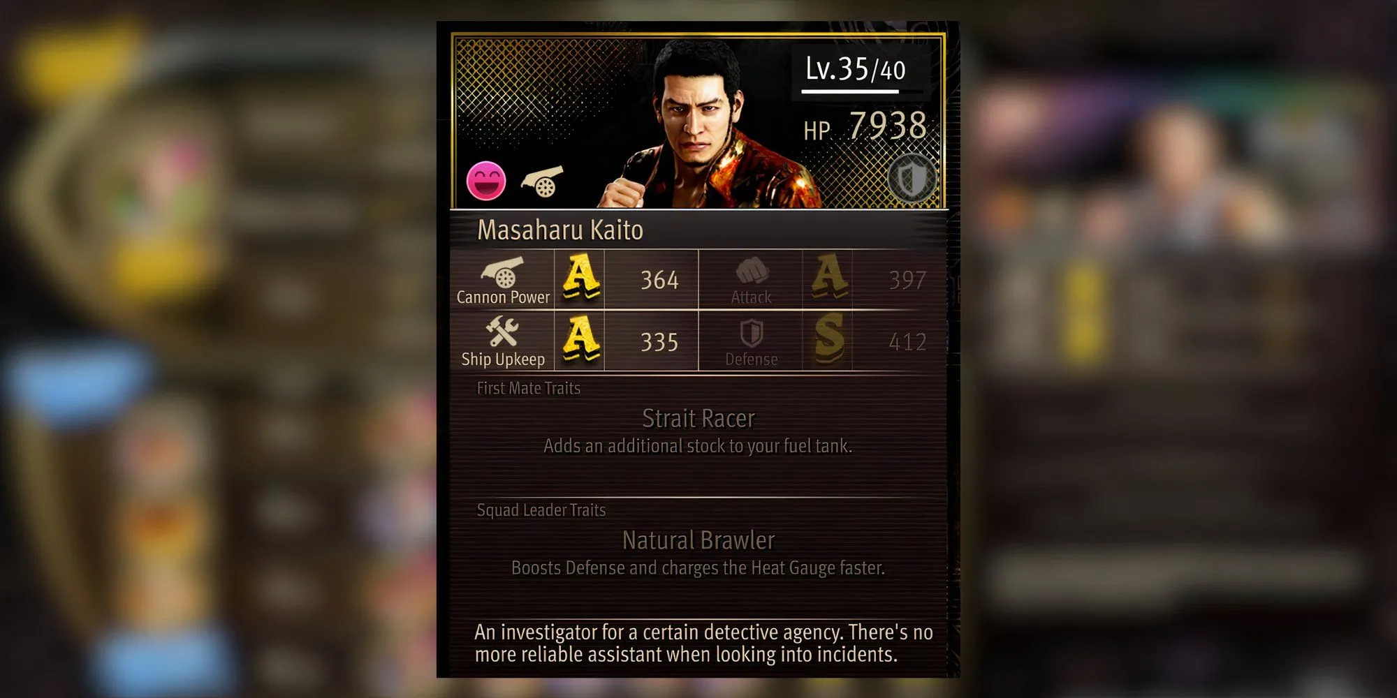 Masaharu Kaito, thám tử cơ bắp, một thuyền viên đáng gờm trong Pirate Yakuza
