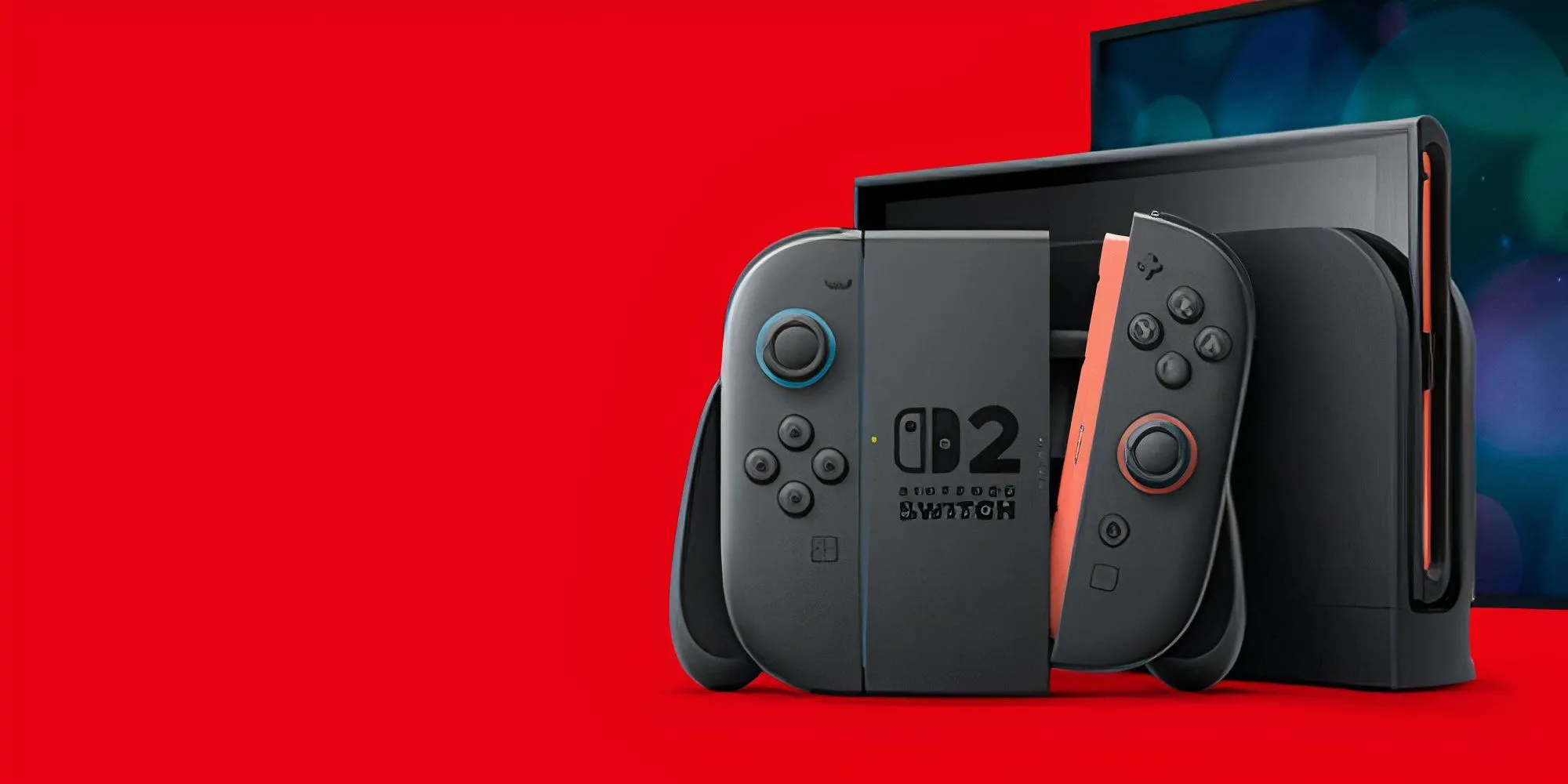 Máy chơi game Nintendo Switch 2 màu đỏ ở chế độ cầm tay, minh họa cho hiệu năng khi di động