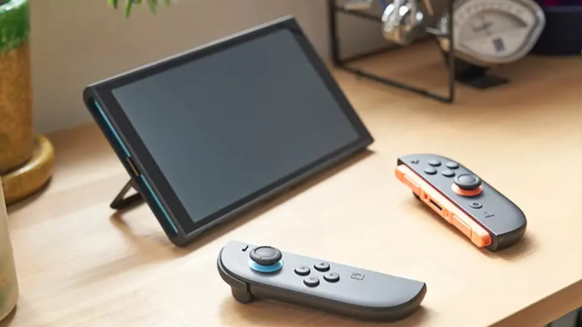 Máy chơi game Nintendo Switch 2 ở chế độ cầm tay.