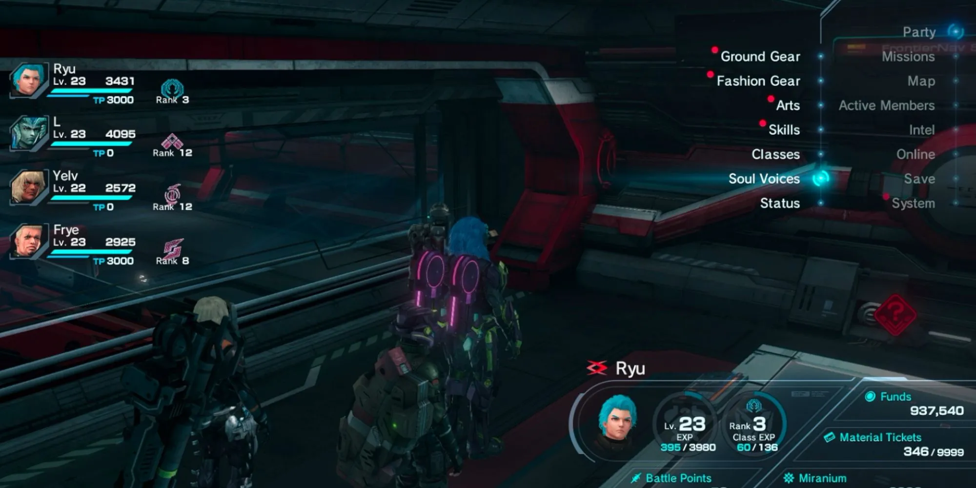 Menu chọn Soul Voice cho nhân vật trong Xenoblade Chronicles X