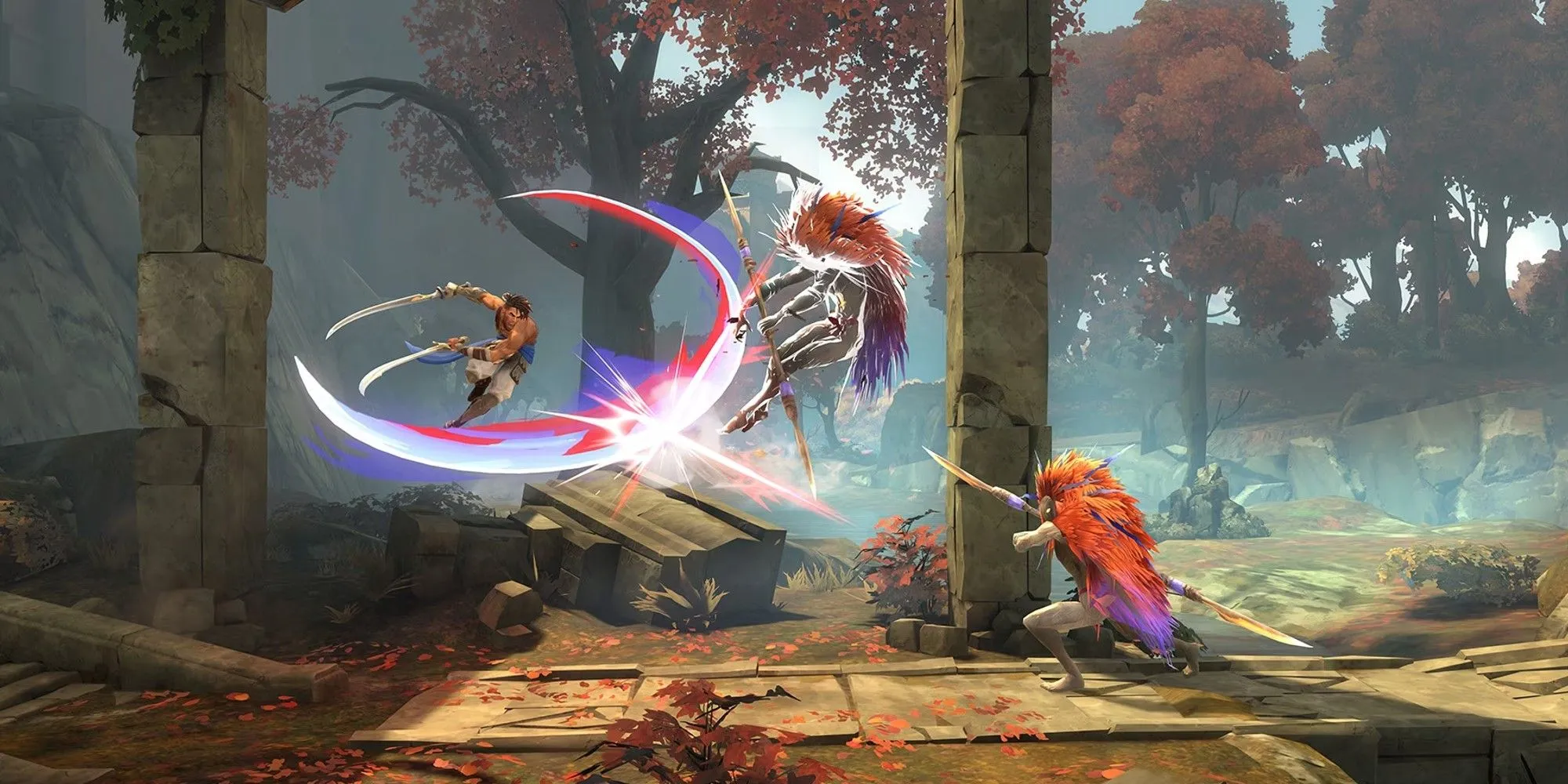 Một cảnh chiến đấu trong game Prince of Persia: The Lost Crown