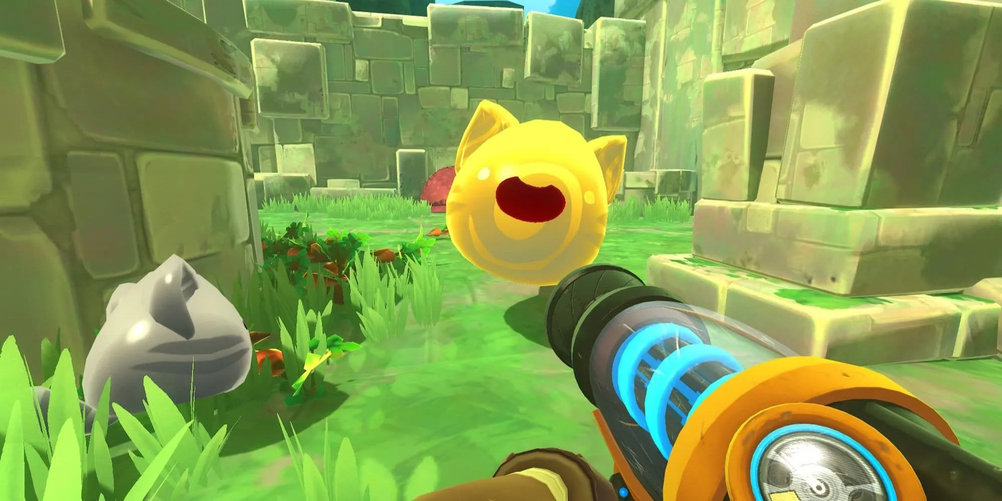 Một chú Slime vui vẻ trong Slime Rancher