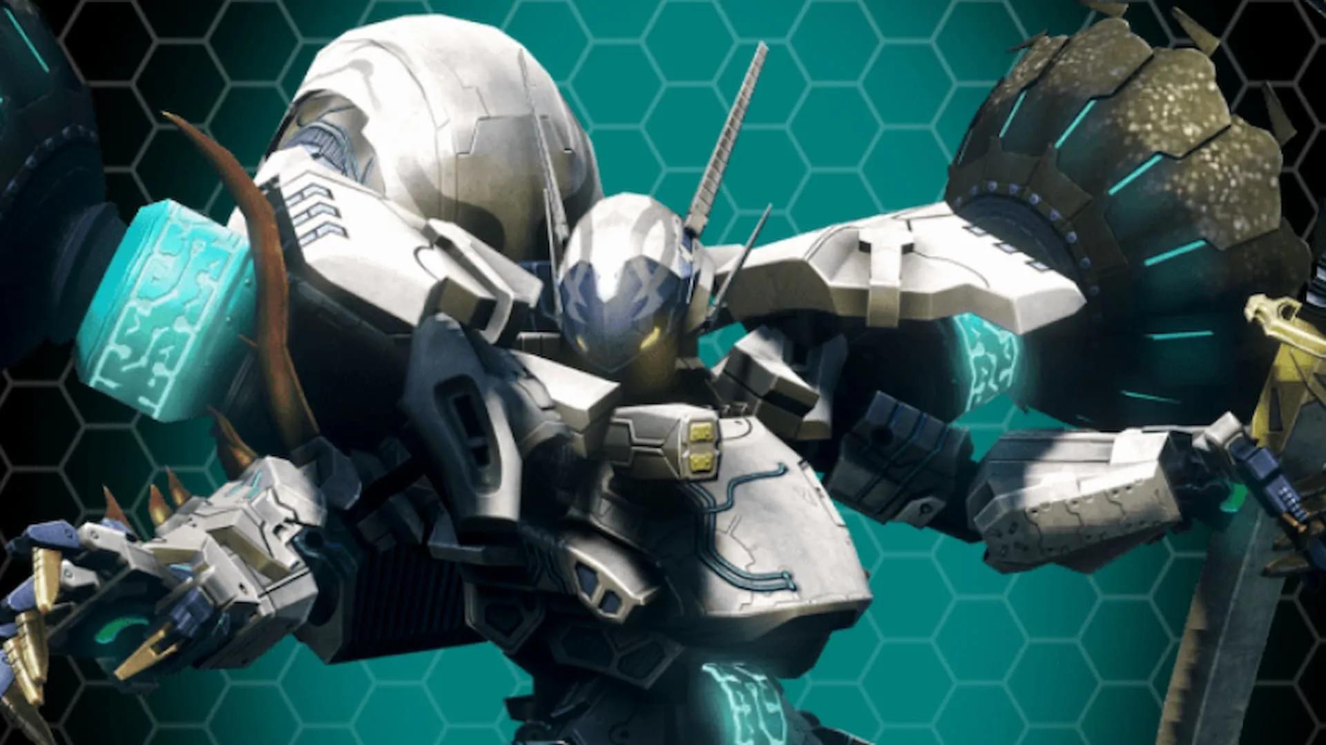 Một Skell cơ khí khổng lồ trong Xenoblade Chronicles X Definitive Edition đứng giữa khung cảnh hùng vĩ của hành tinh Mira.