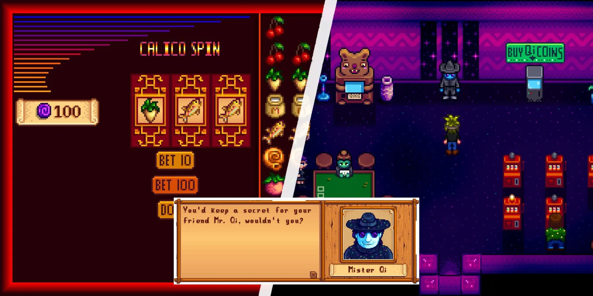 Ngài Qi trong Sòng bạc Stardew Valley.