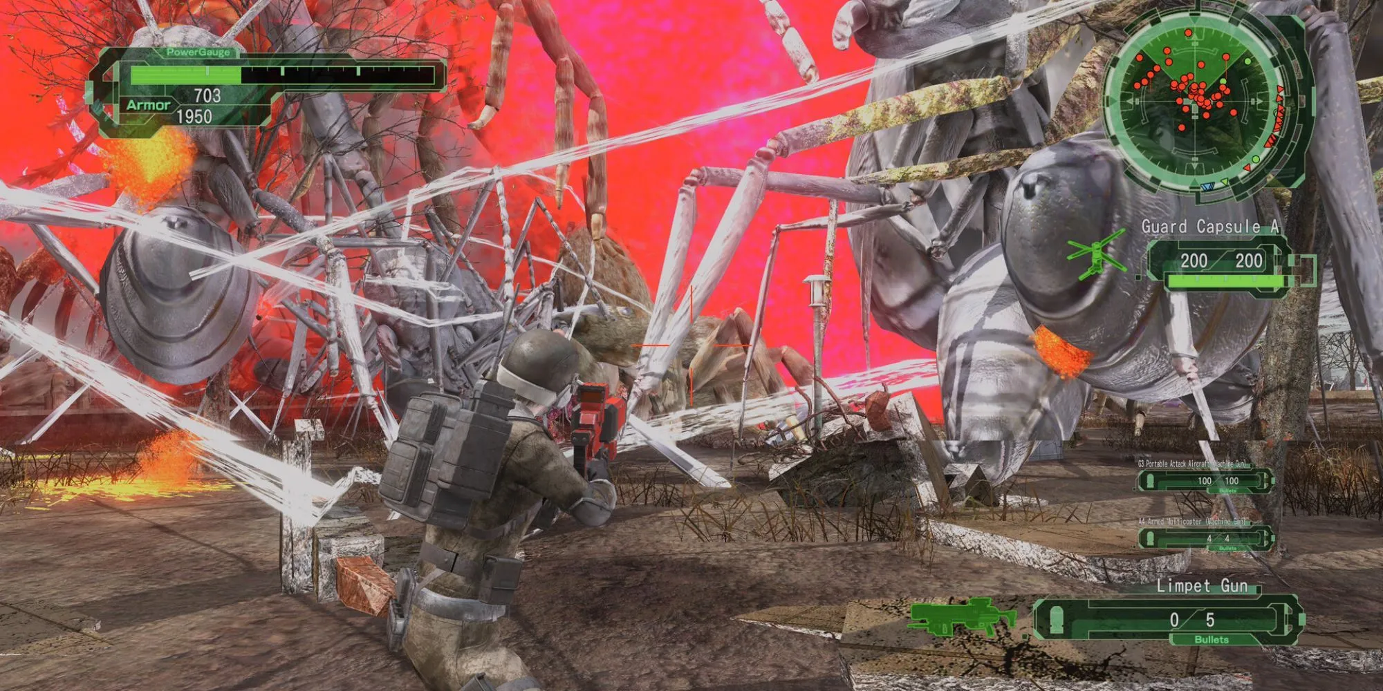 Người chơi Earth Defense Force 6 chiến đấu chống lại lũ côn trùng khổng lồ
