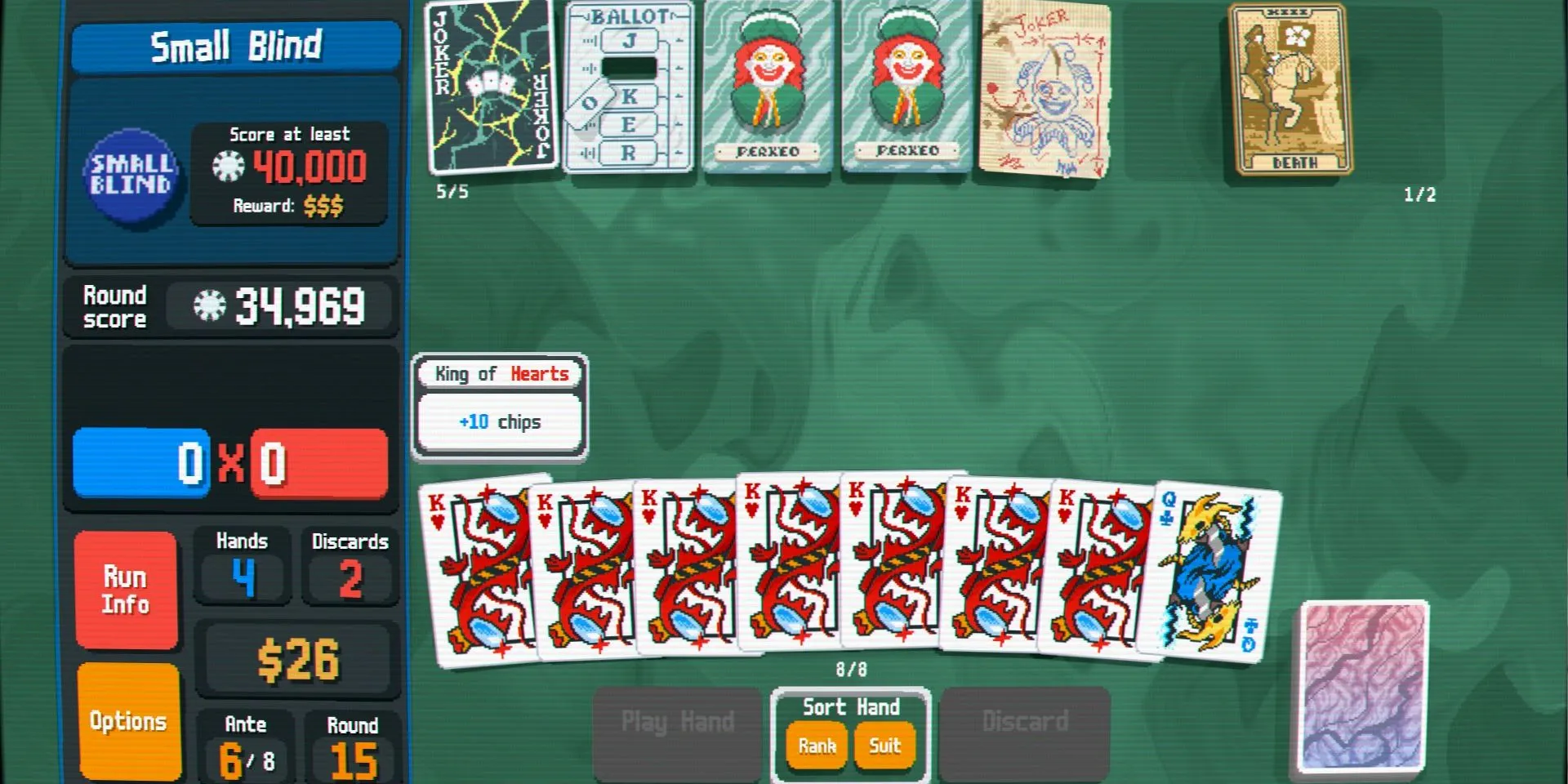 Nhân đôi Joker Perkeo dễ dàng với seed này trong Balatro
