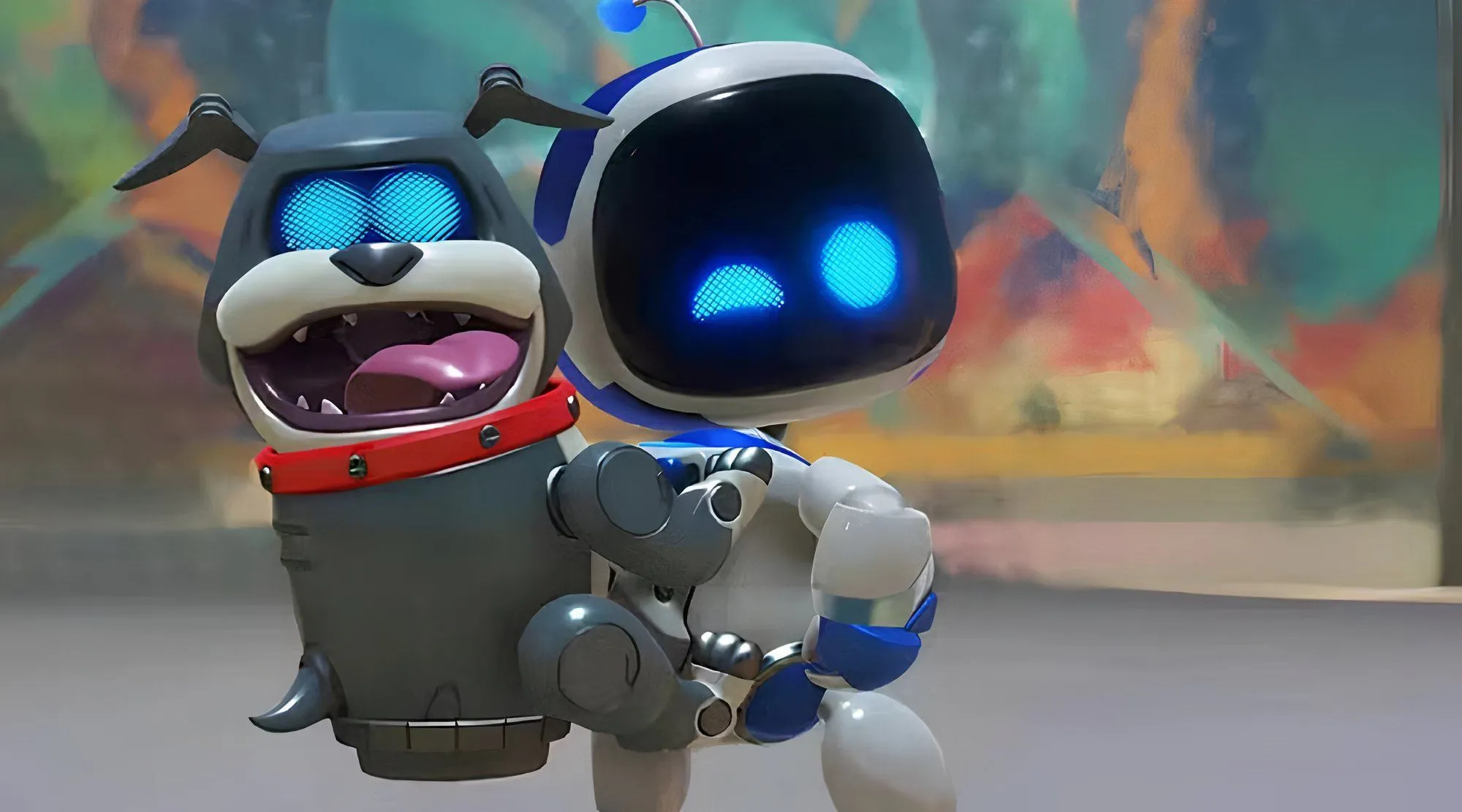 Nhân vật Astro Bot trong một cảnh game đầy màu sắc, minh chứng cho game chất lượng cao không cần quá dài