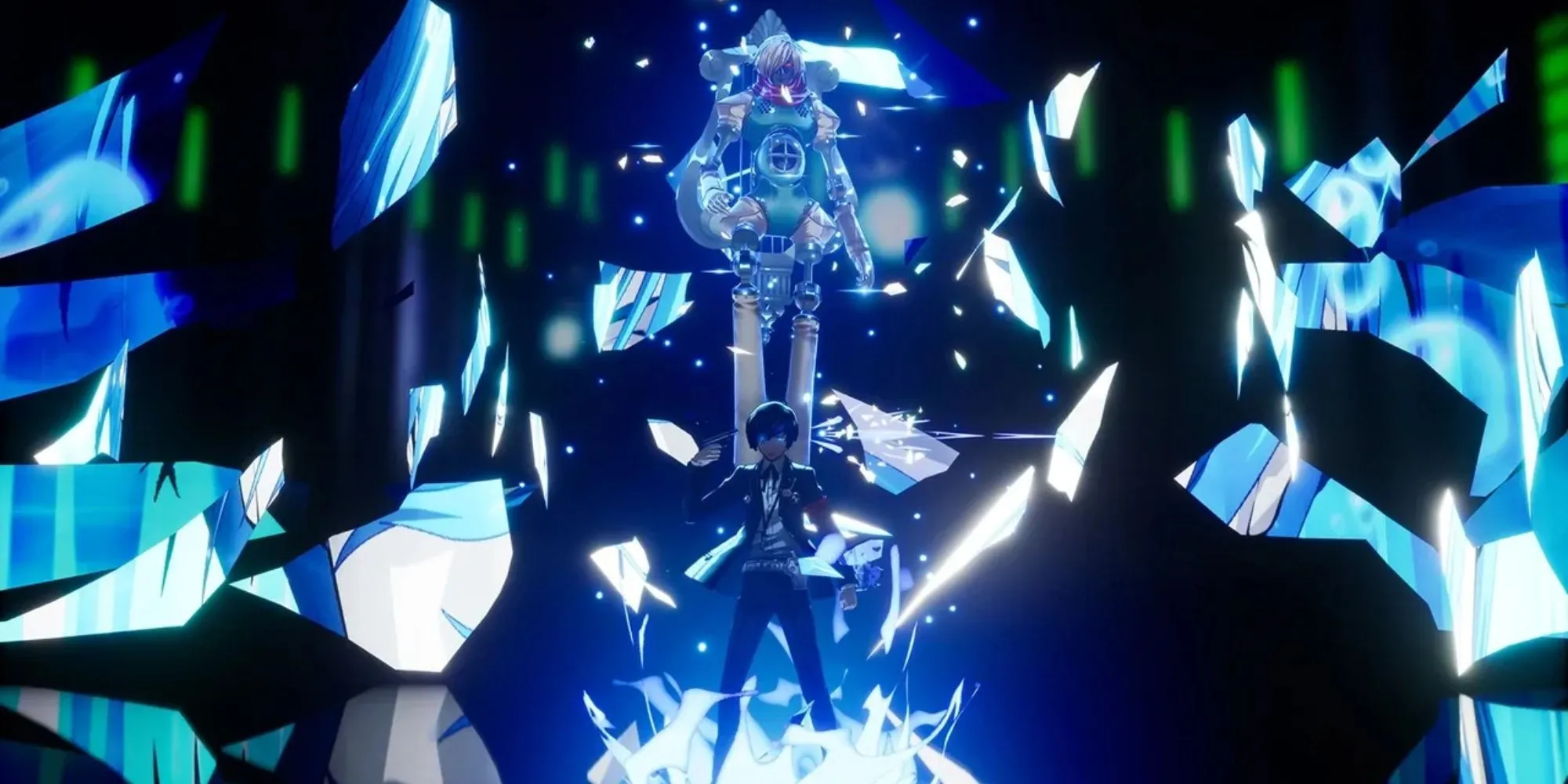 Nhân vật chính Makoto Yuki triệu hồi Persona của mình trong Persona 3 Reload