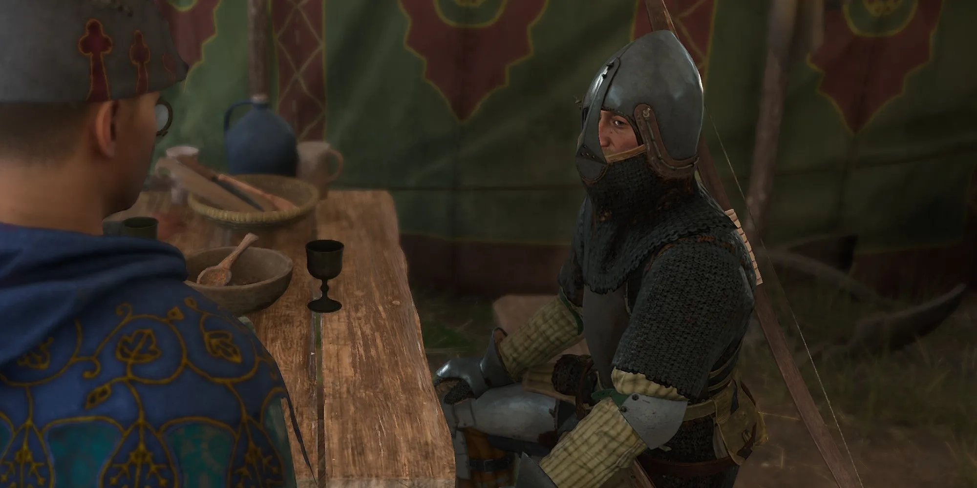Nhân vật Henry gặp Captain Puta để bắt đầu nhiệm vụ Spoils of War trong Kingdom Come Deliverance 2