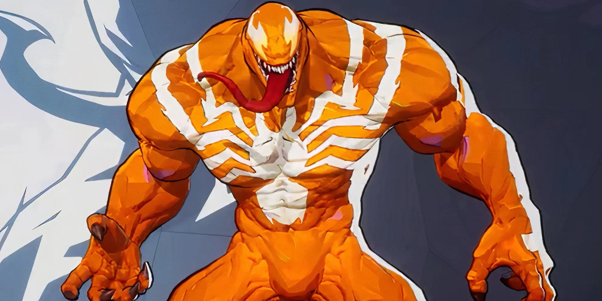 Nhân vật Venom trong Marvel Rivals với skin Hyper Orange màu cam rực rỡ