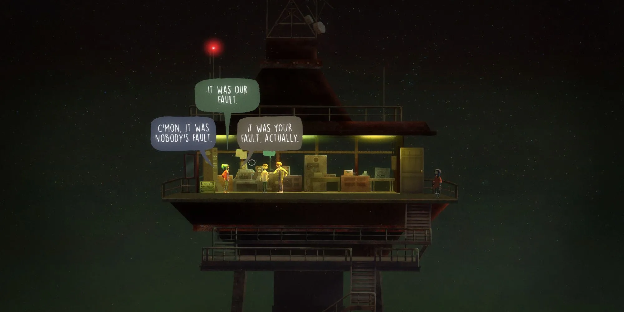 Nhóm bạn trong game Oxenfree đối mặt vấn đề tuổi mới lớn và vòng lặp thời gian.
