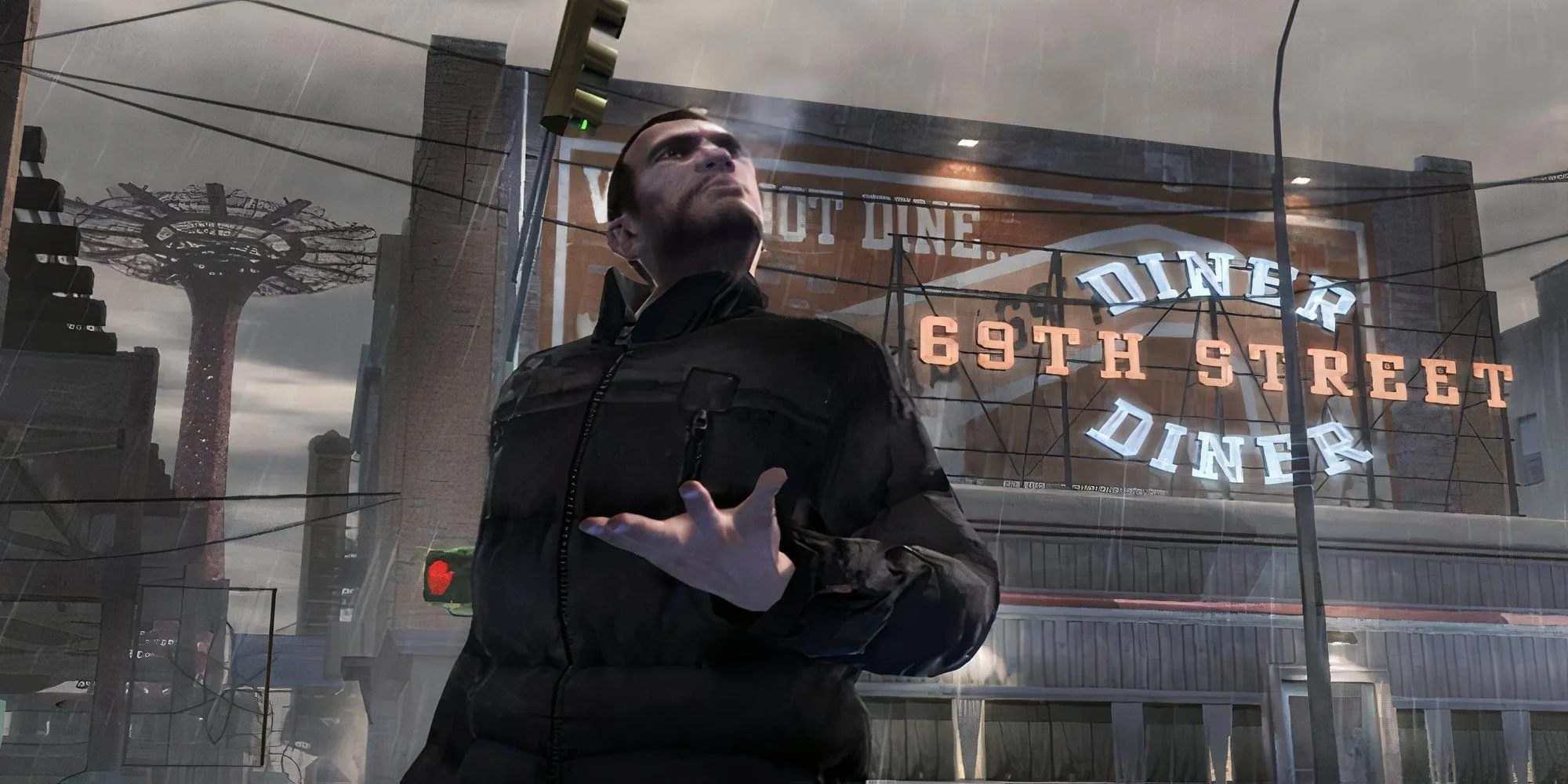 Niko Bellic tạo dáng đường phố trong Grand Theft Auto IV