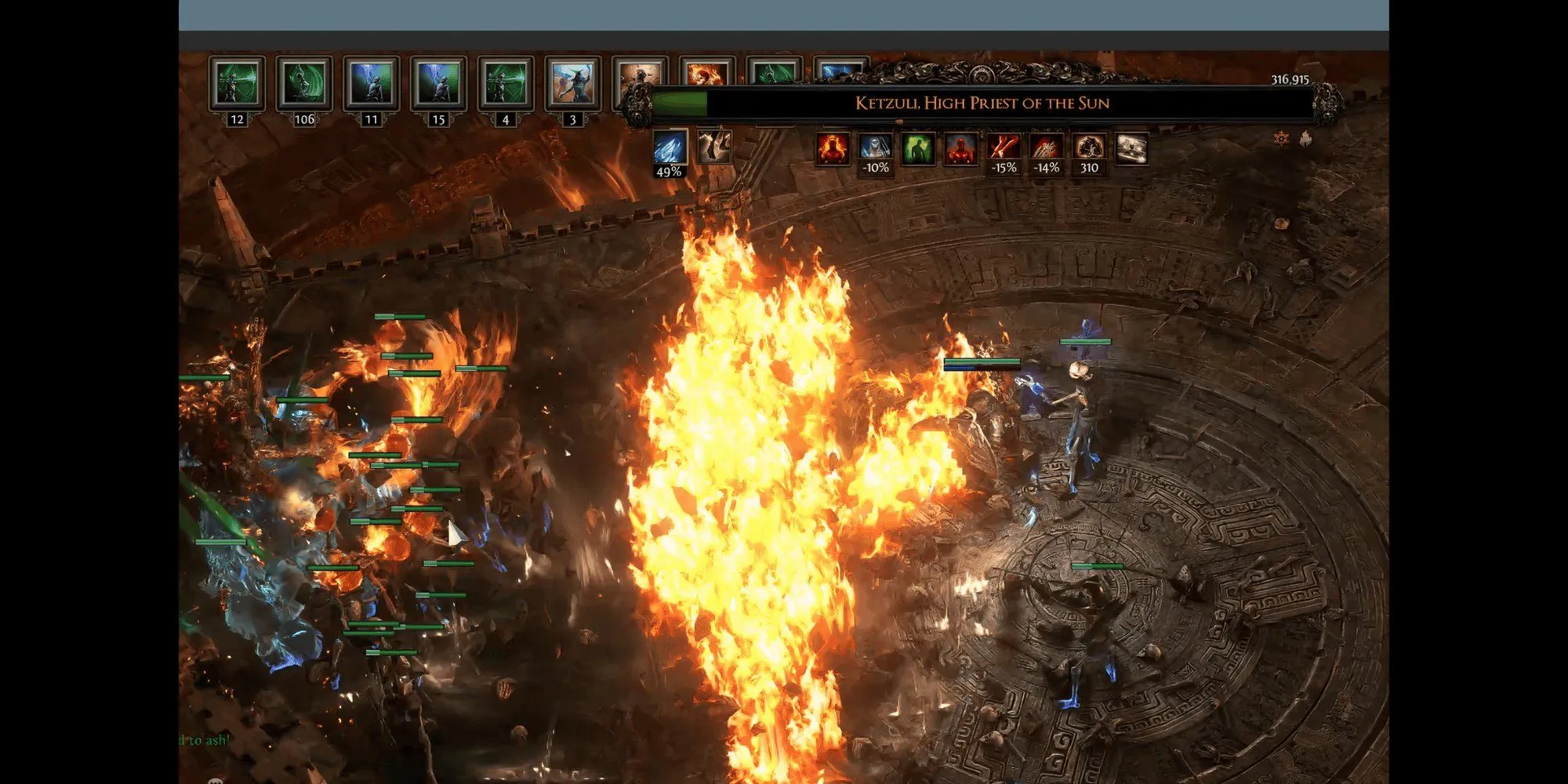 Path of Exile II warrior totems being used for aoe.