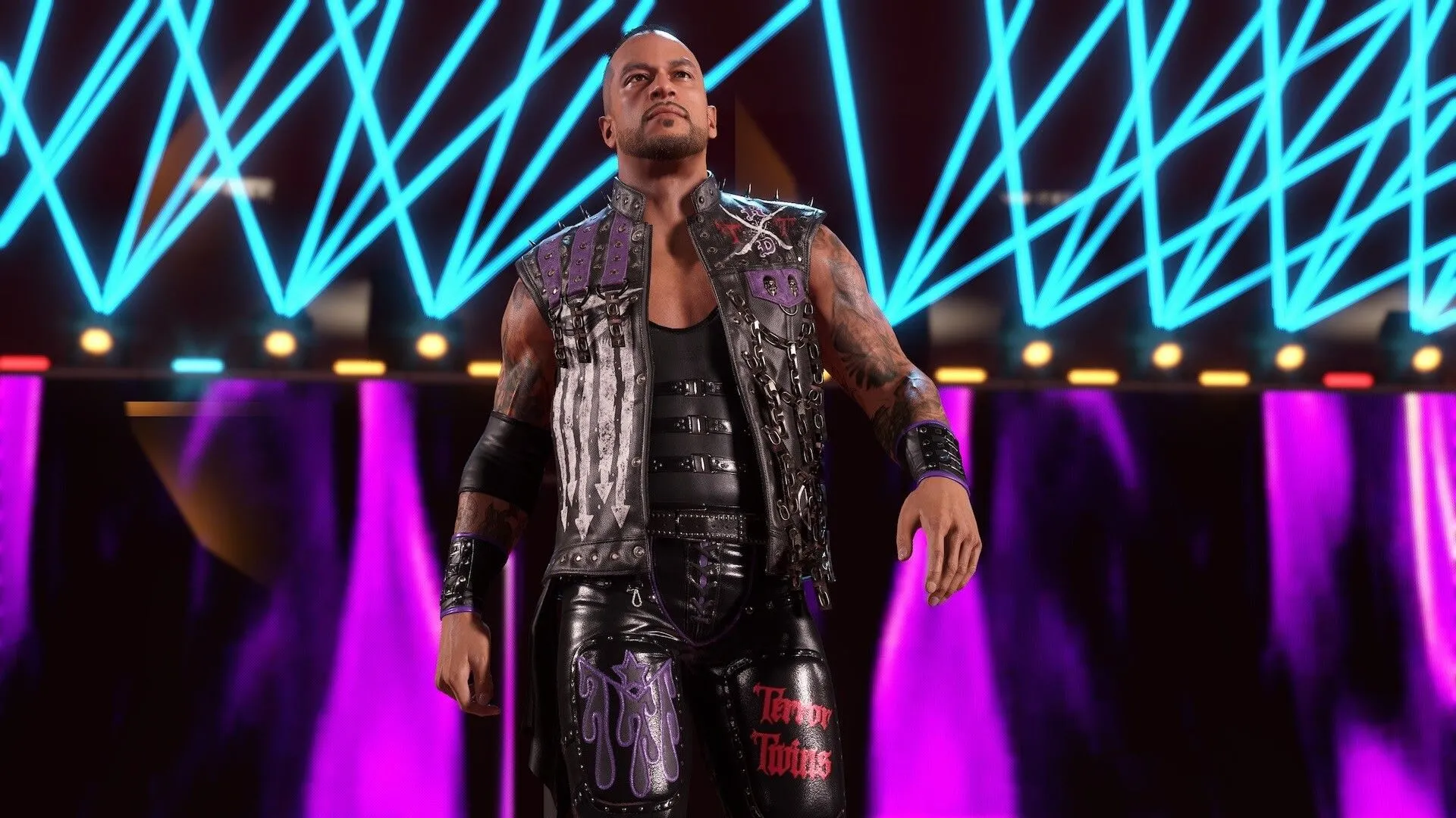 Pha hành động trong trận đấu game WWE 2K25