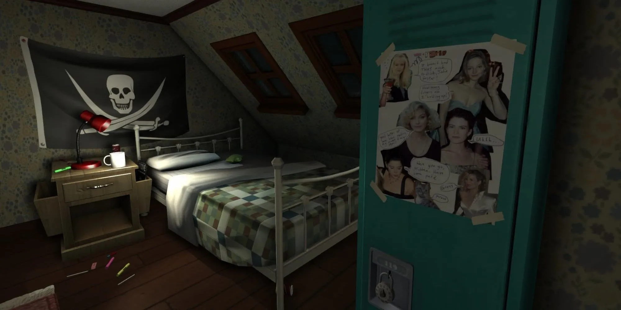Phòng ngủ trong game Gone Home