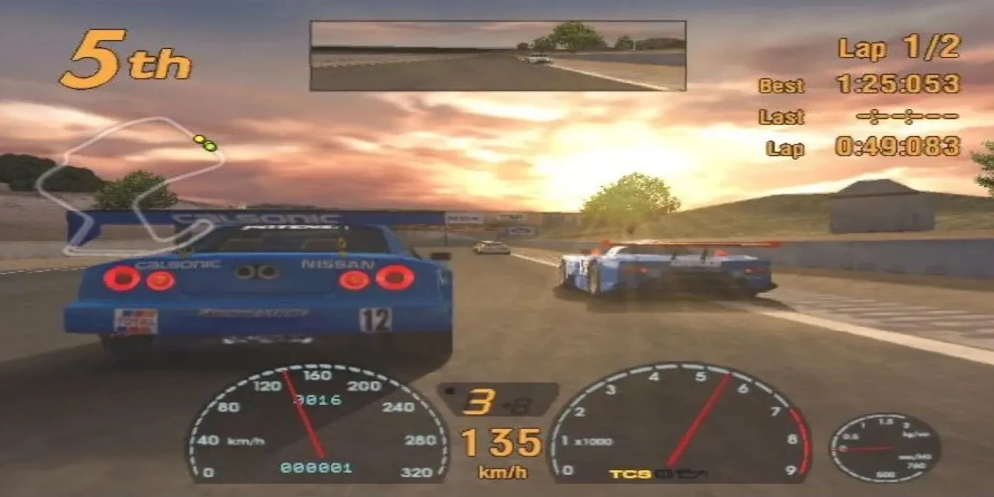 Siêu xe đua trong Gran Turismo 3 A-Spec trên đường đua PS2