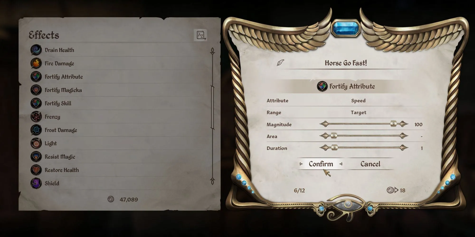 Sử dụng phép thuật buff lên ngựa trong Oblivion Remastered để tăng cường khả năng di chuyển