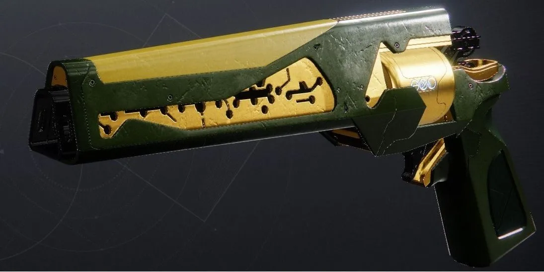 Súng tay Judgment trong Destiny 2, một trong những vũ khí reprised từ dungeon Prophecy.