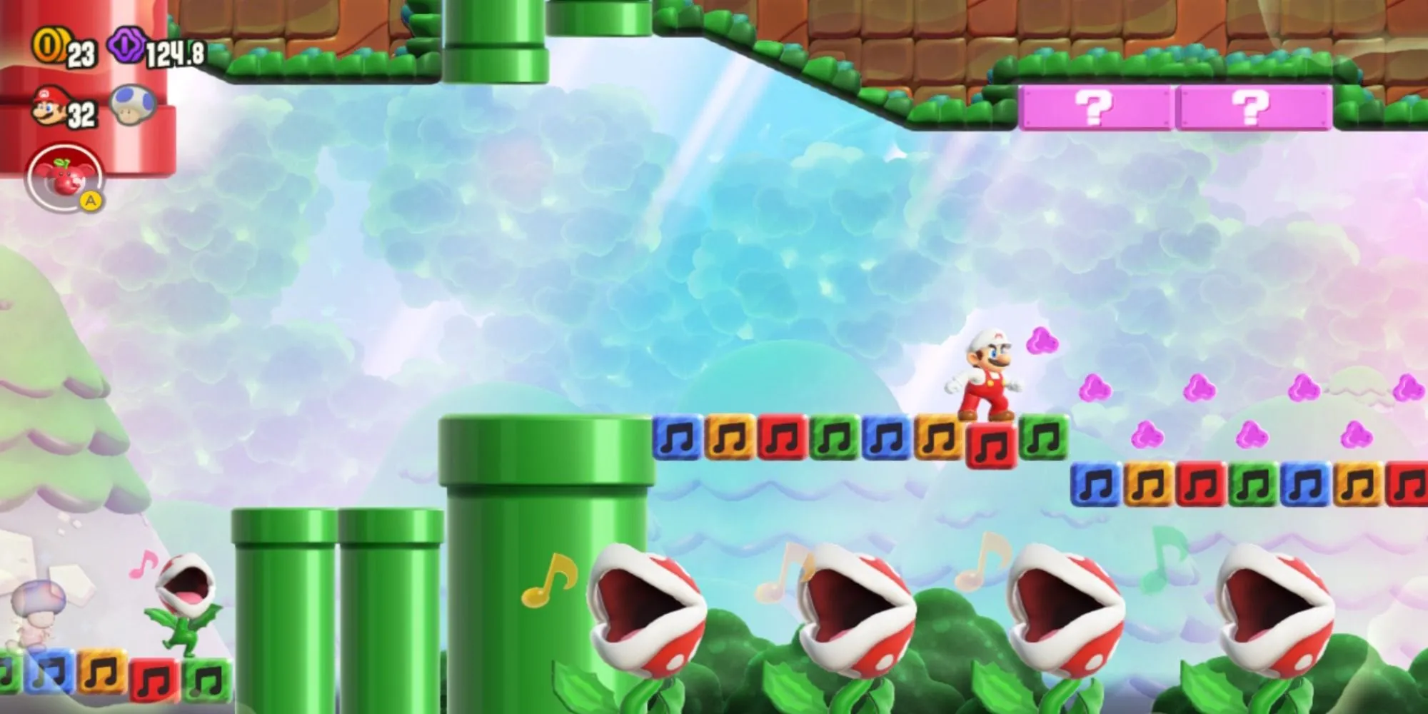 Super Mario Bros. Wonder Piranha Plants singing