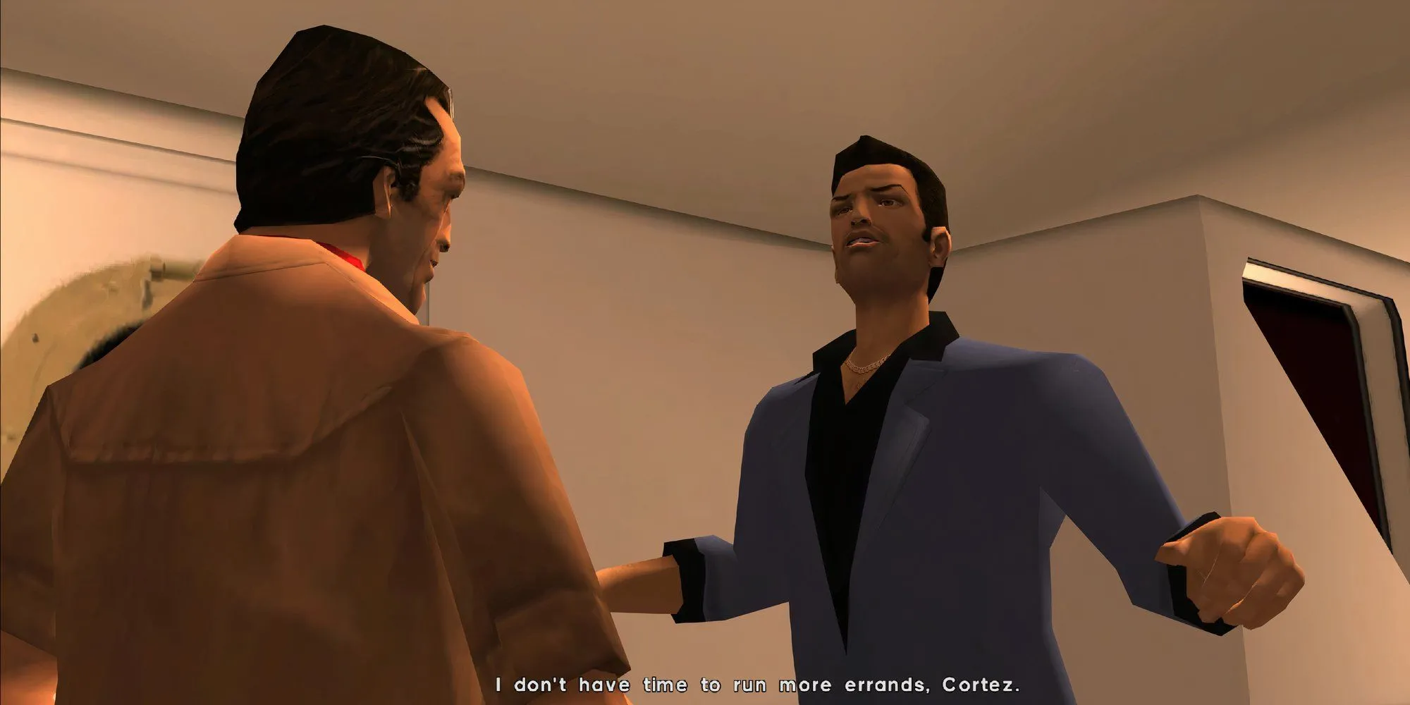 Tommy Vercetti GTA Vice City bàn kế hoạch cùng Cortez