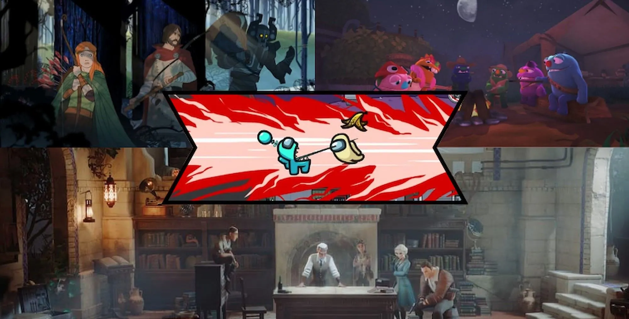 Tổng hợp các tựa game indie xuất sắc như Among Us, The Banner Saga, Bugsnax và The Lamplighters League