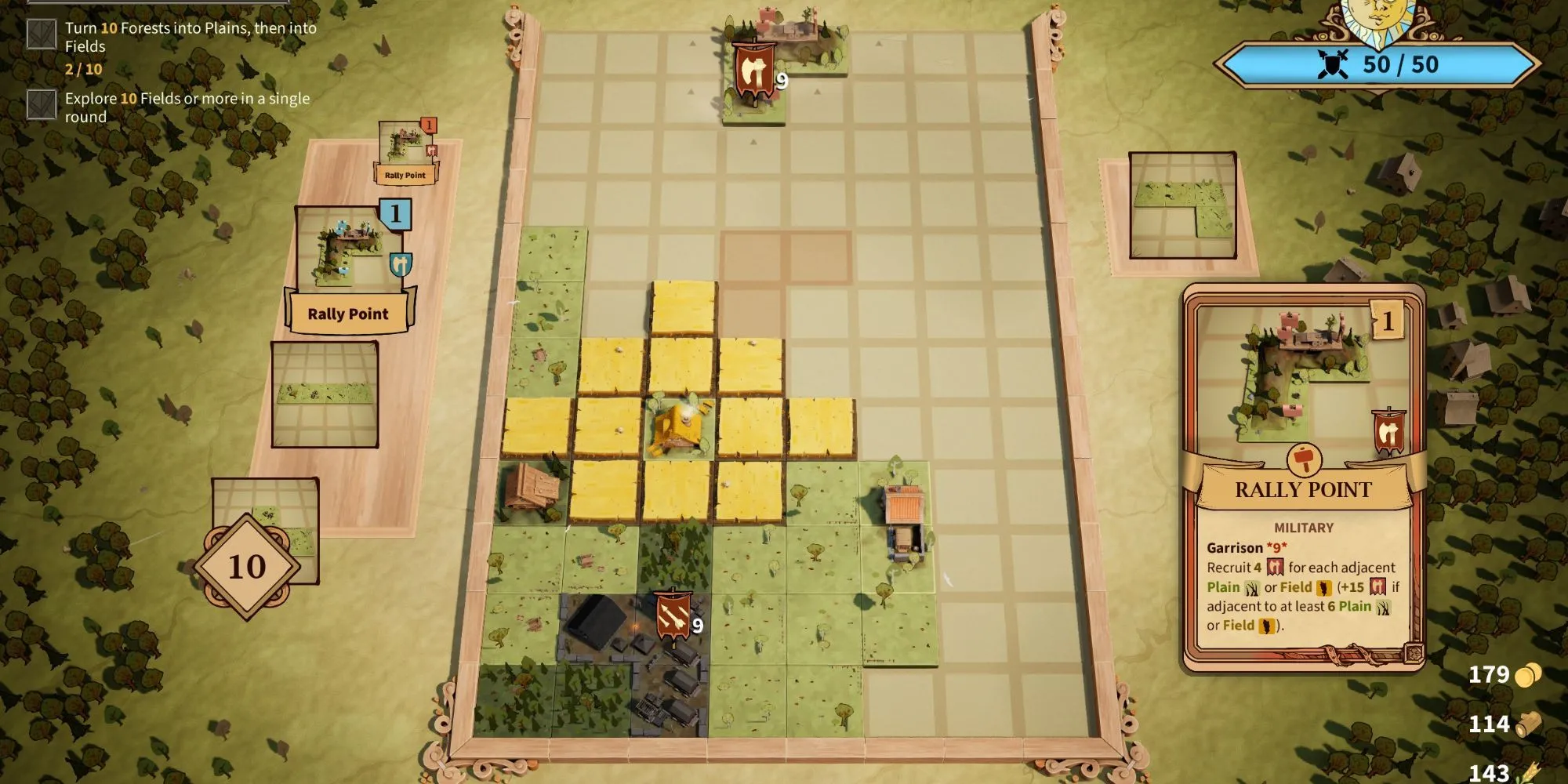 Ví dụ về cách xây dựng Synergy trong game Drop Duchy