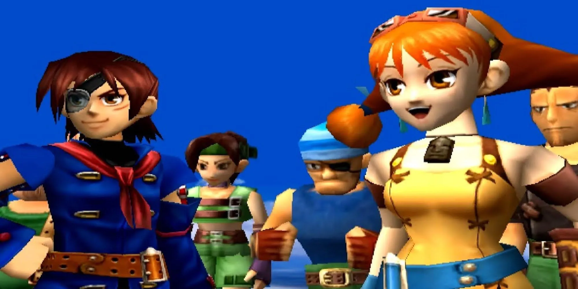 Vyse và nhóm bạn trên chiến thuyền bay trong Skies of Arcadia
