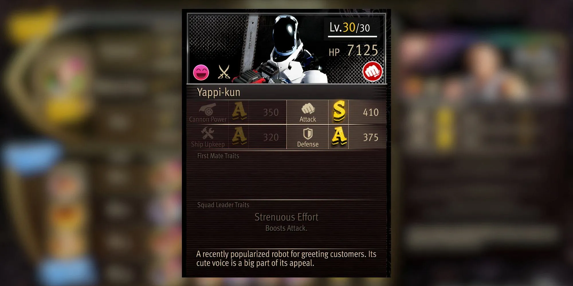 Yappi-kun, robot đồ chơi ngộ nghĩnh nhưng cầm cưa máy, sẵn sàng chiến đấu trong Pirate Yakuza