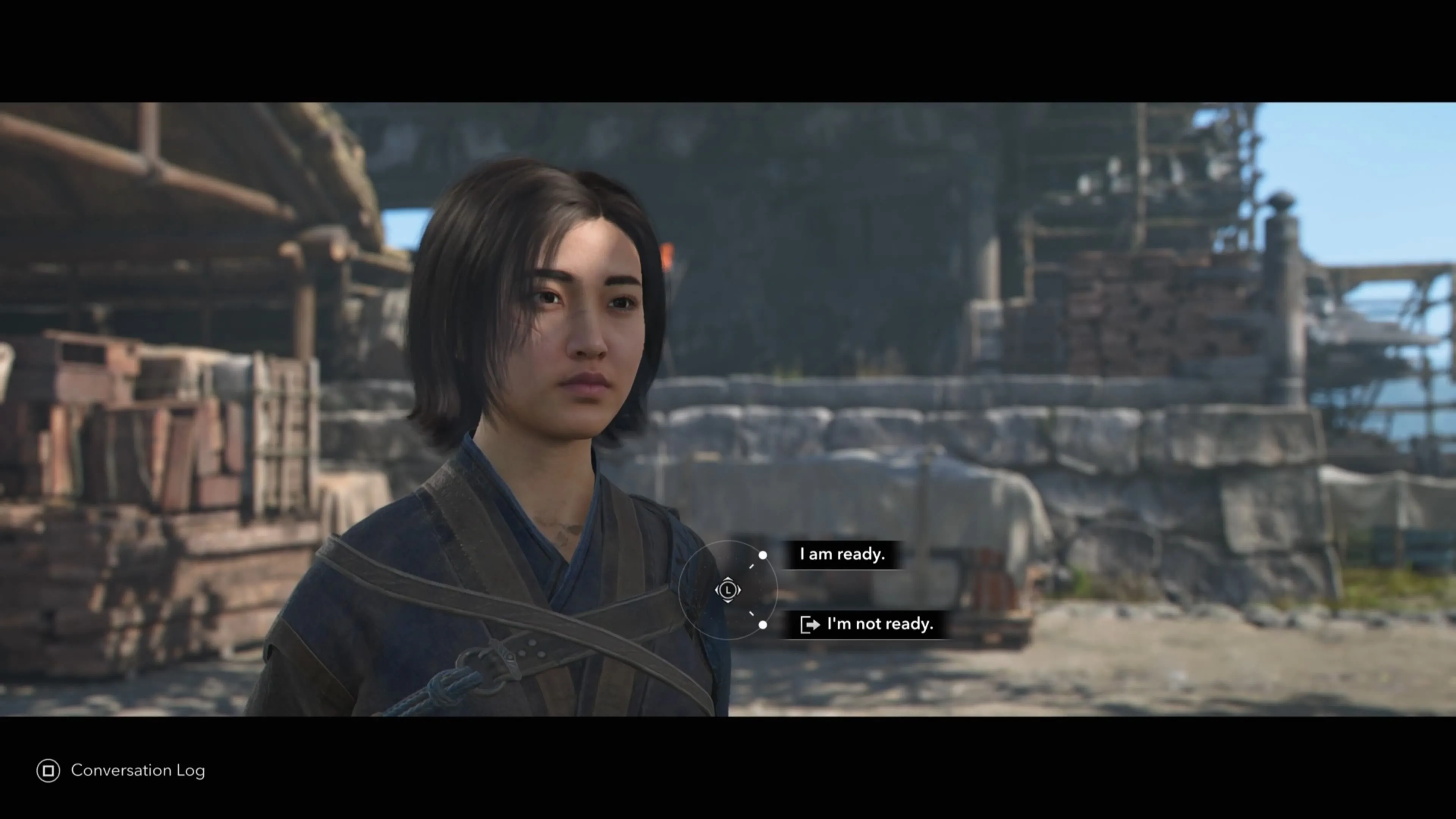 Yasuke đối thoại với Tu Viện Trưởng sau khi giải cứu trong Assassin's Creed Shadows