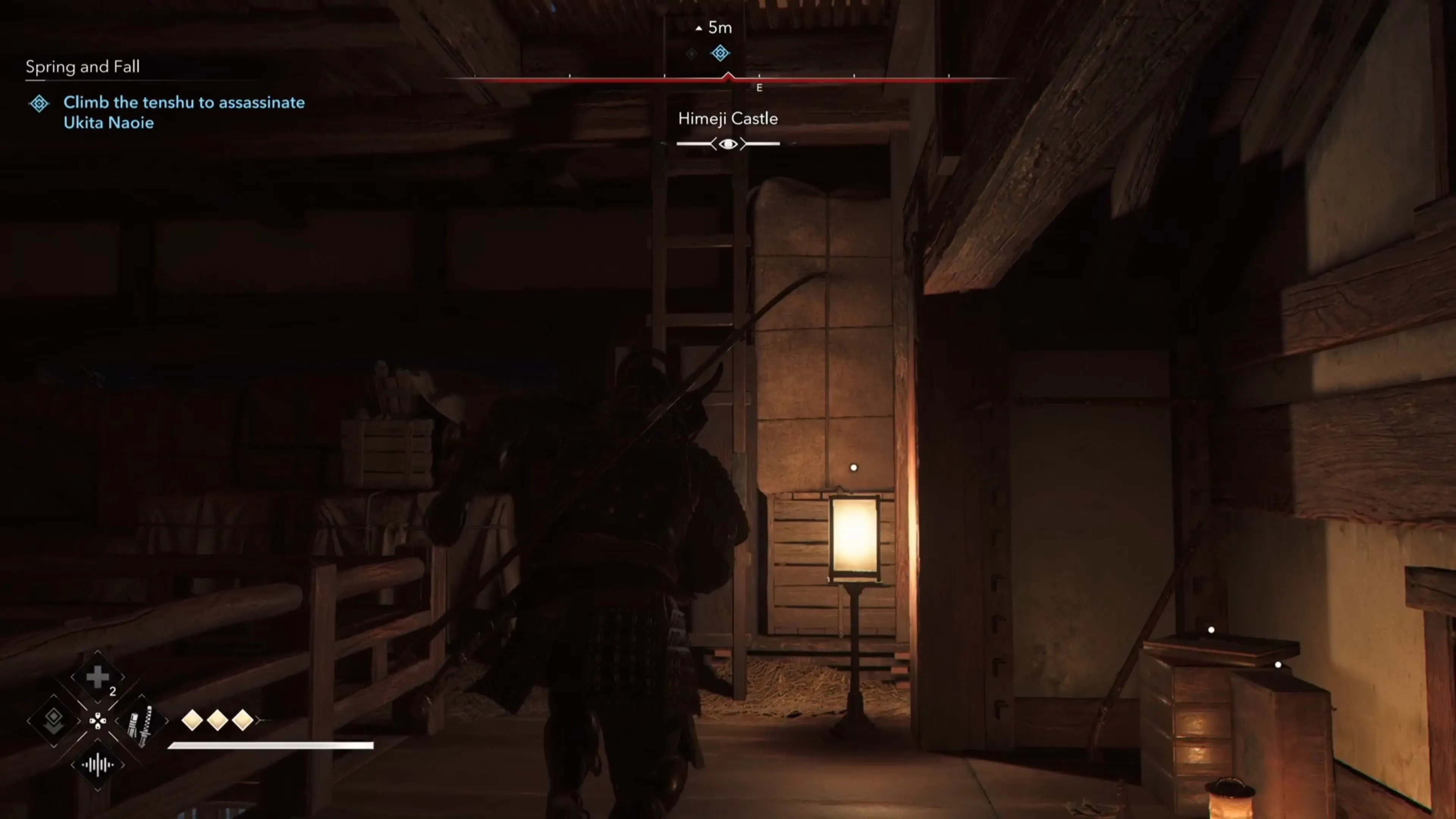 Yasuke dũng mãnh chiến đấu vượt qua lính canh trên đường leo lên đỉnh tháp tenshu - Assassin's Creed Shadows