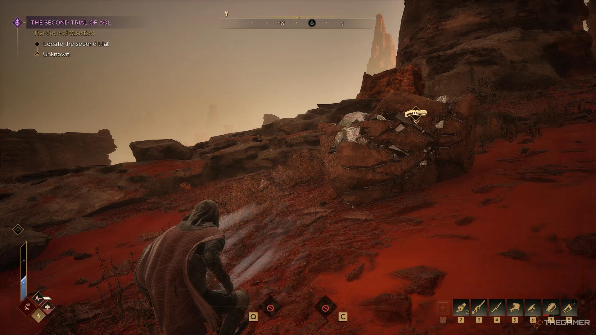 Mỏ Quặng Sắt (Iron Ore) với đặc điểm đá trắng trong game Dune: Awakening, một nguyên liệu cần thiết.
