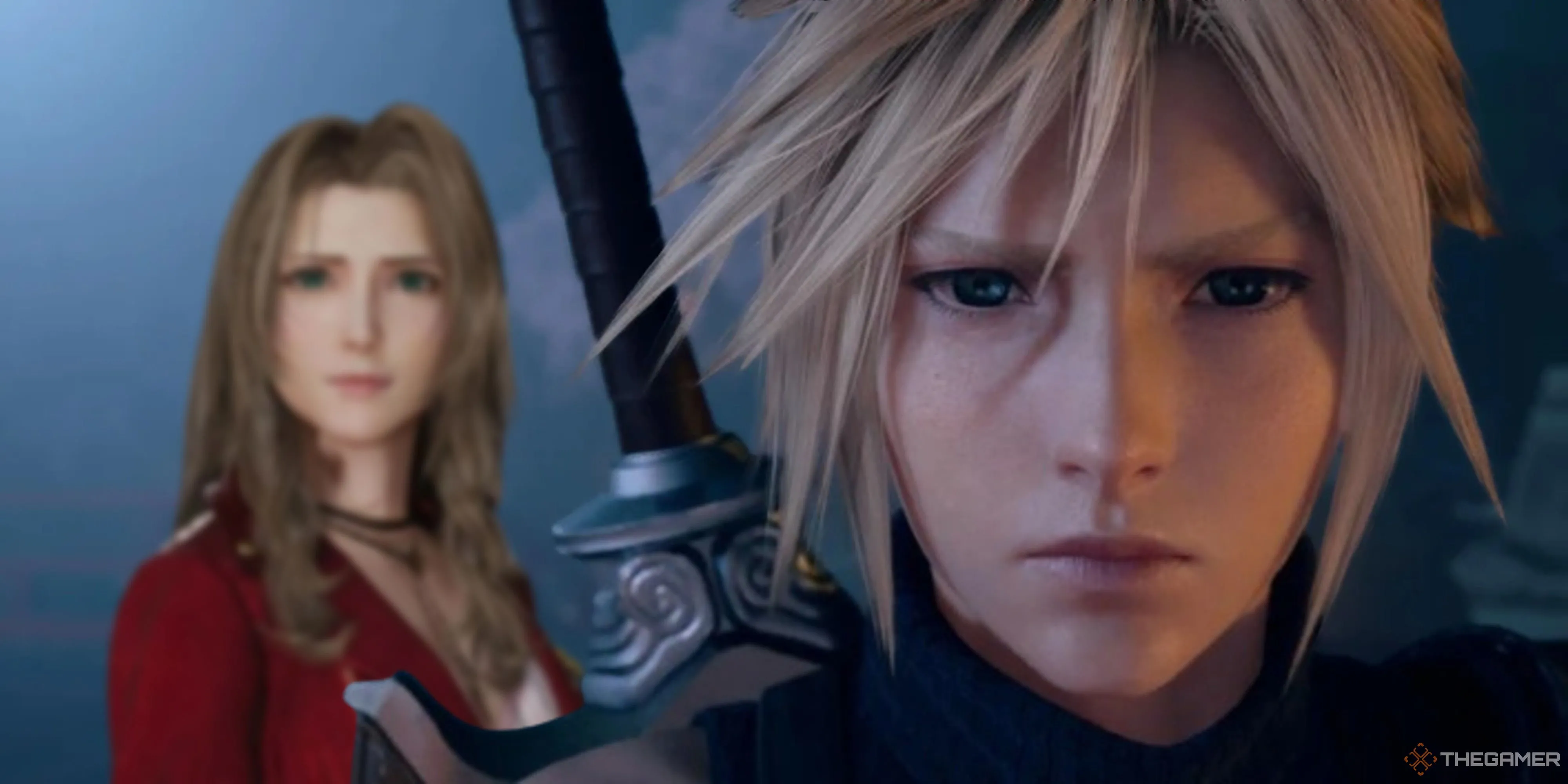 Aerith đứng sau Cloud trong Final Fantasy 7 Remake/Rebirth
