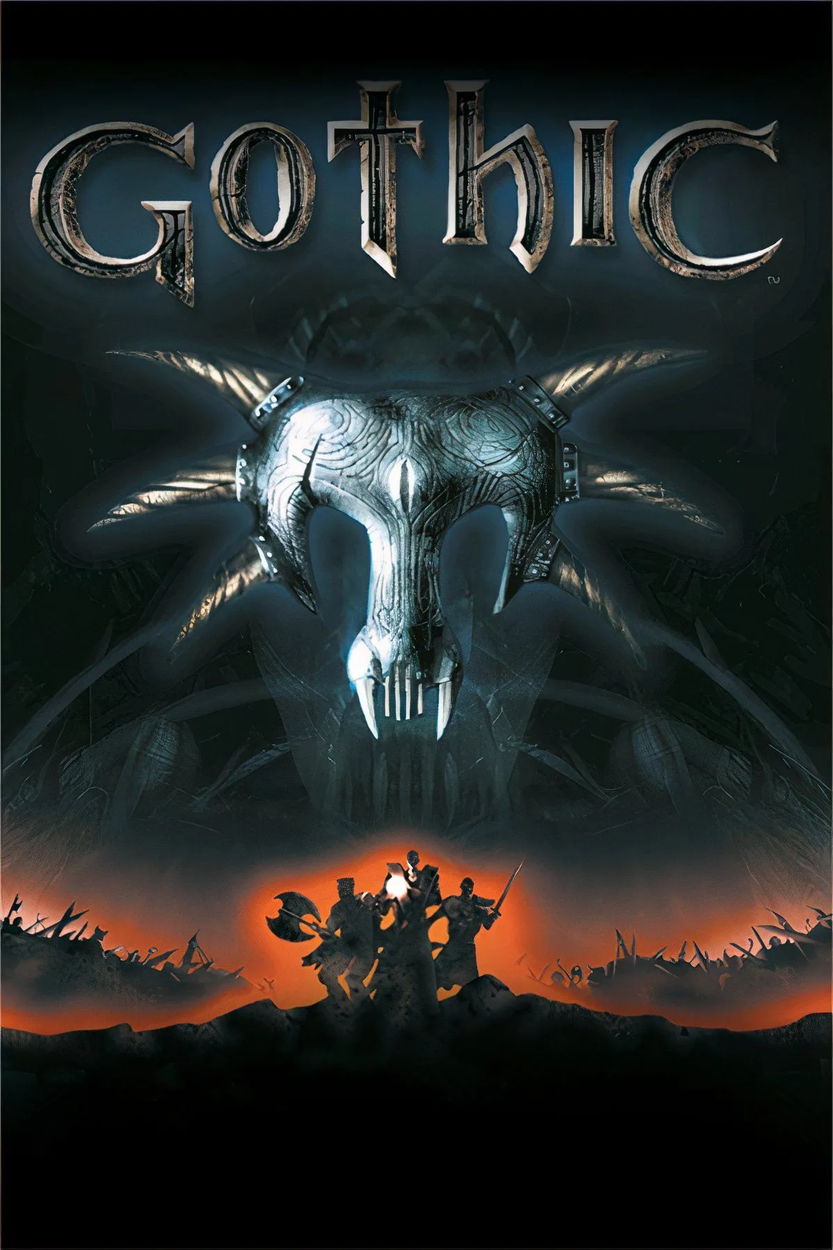 Ảnh bìa game Gothic, gợi lên bối cảnh giả tưởng u tối và lối chơi sinh tồn độc đáo của tựa game nhập vai kinh điển.
