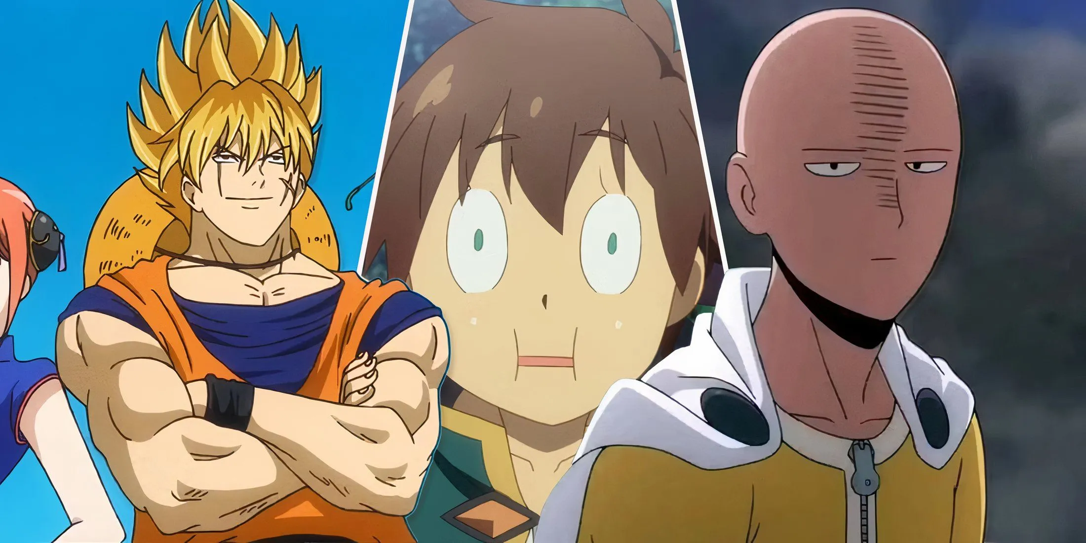 anime hài hước hay nhất Konosuba Gintama One Punch Man